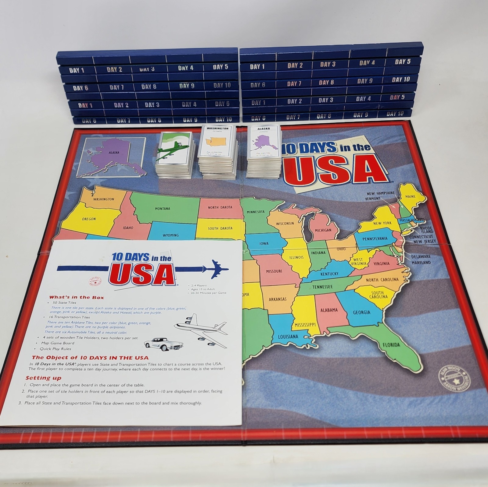 10 Days In The USA Board Game Out Of The Box Publishing 2003 Complete Pre-owned