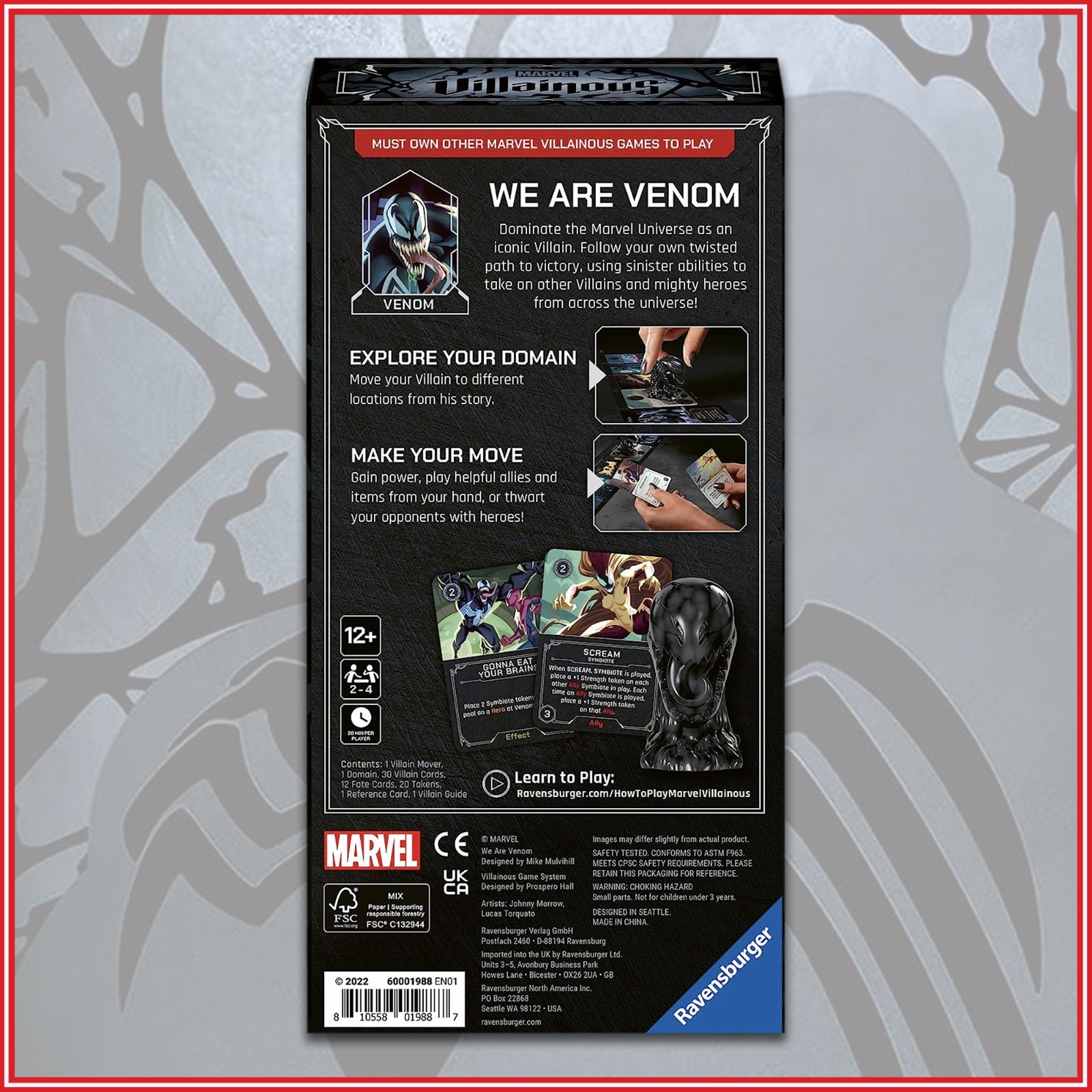 Marvel Villainous We Are Venom Ravensburger Expansion Game 2022