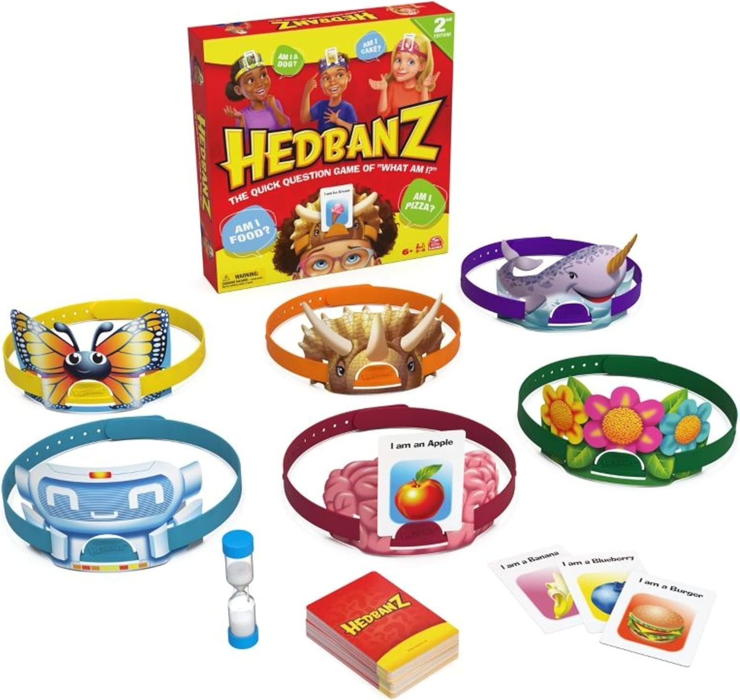 2023 Hedbanz with New Cards, Picture Guessing Board Game Age 6 & Up, 2-6 ppl