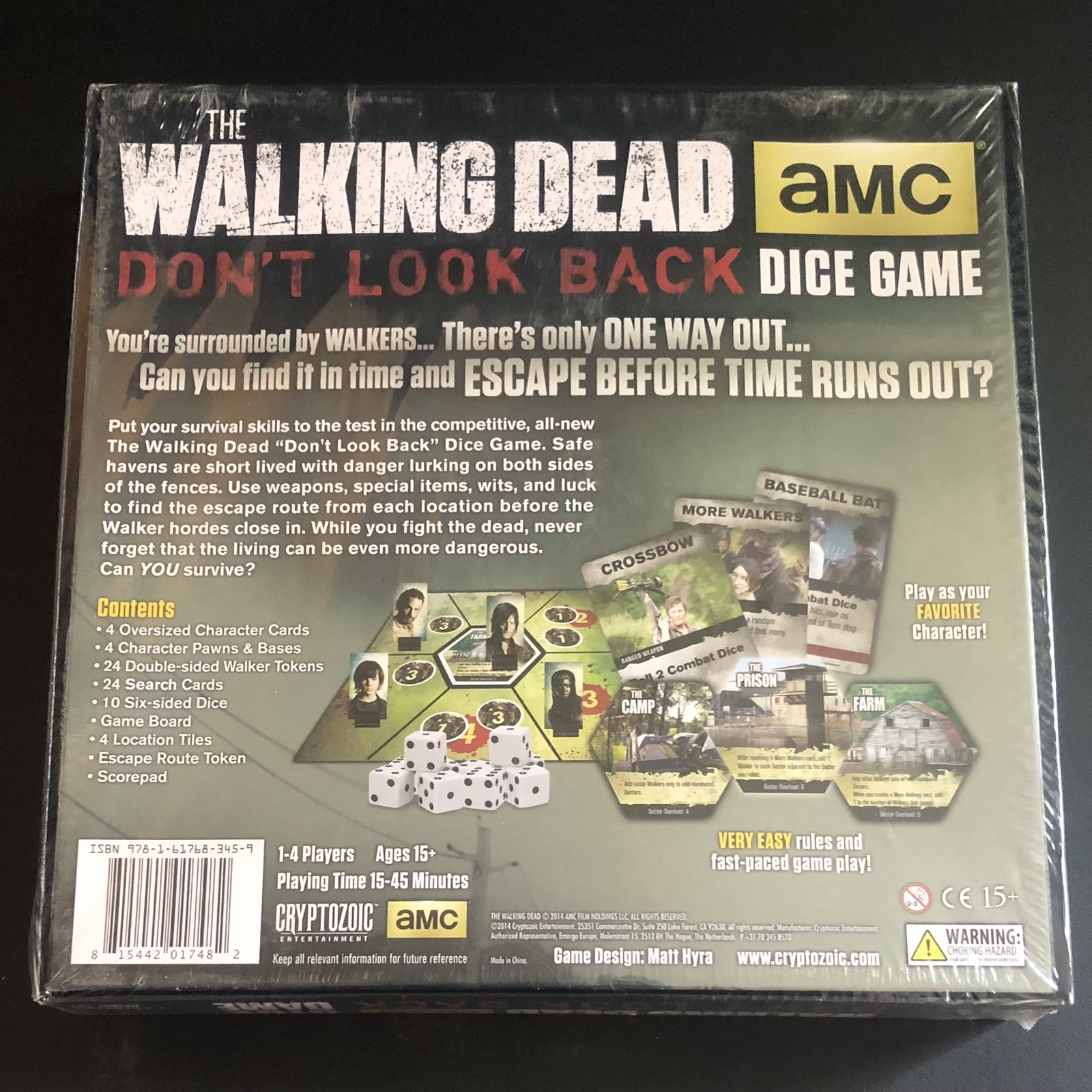 The Walking Dead Card & Dice Game Don’t Look Back 2014 Cryptozoic Factory Sealed