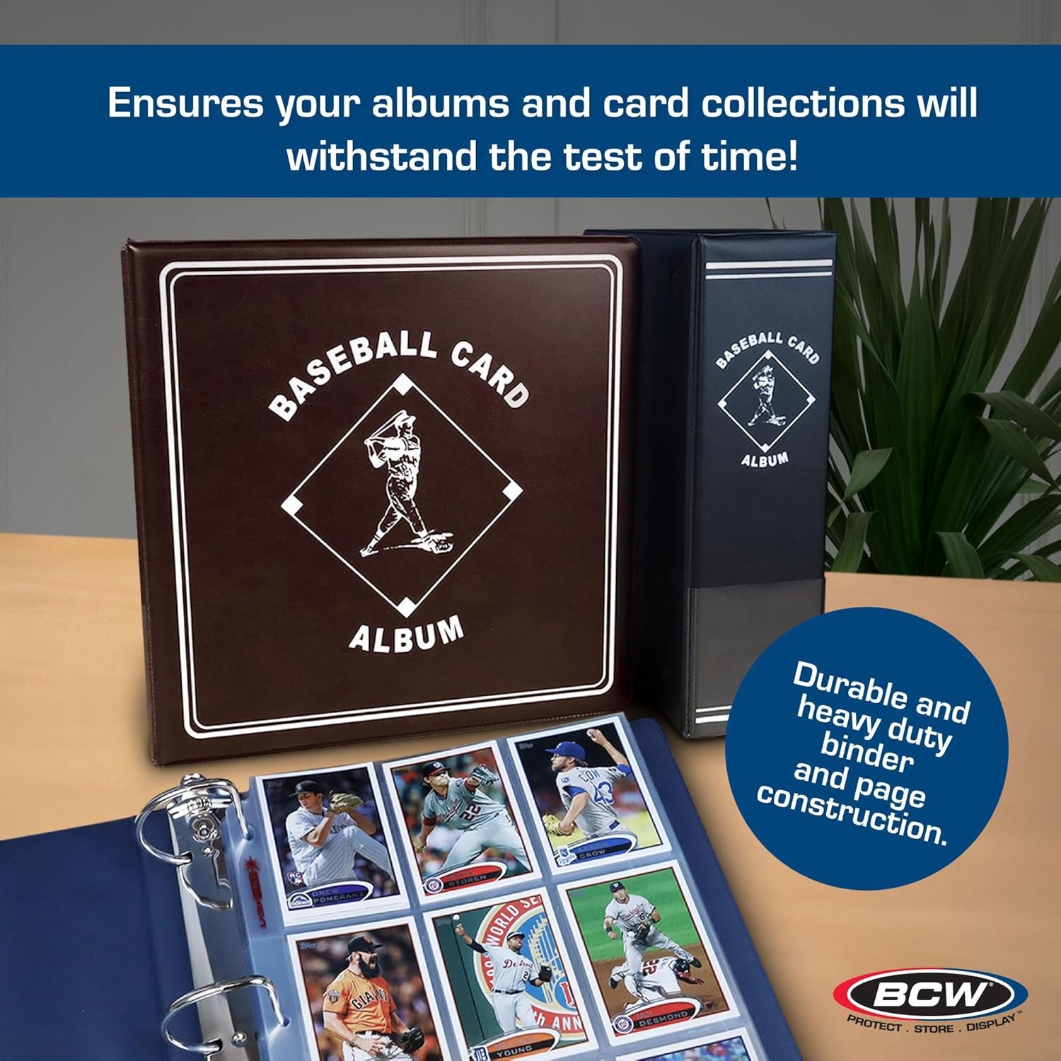BCW Supplies 3″ Baseball Album – Black | Premium Durable Binder Single,