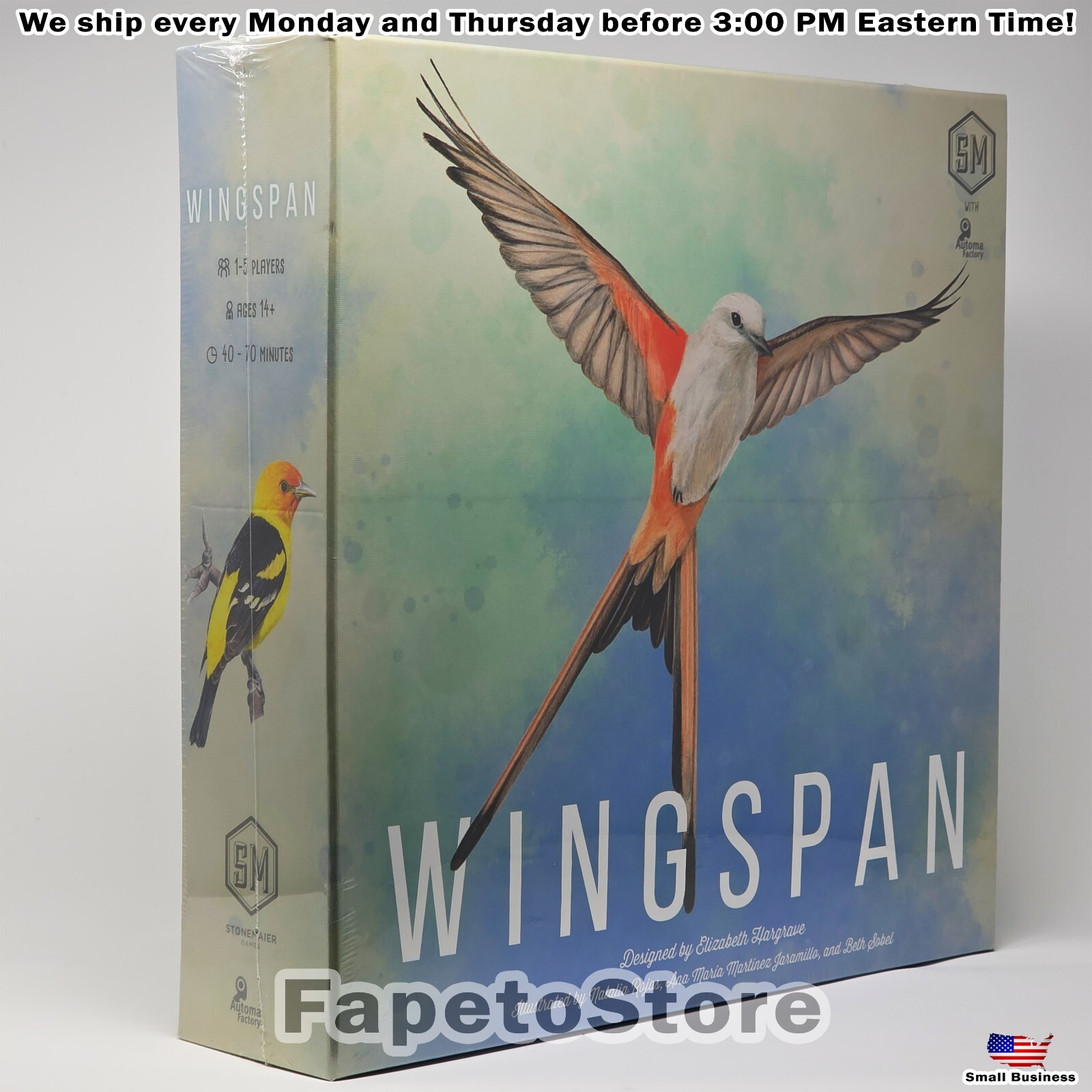 Stonemaier Games – Wingspan Board Game Base – Strategy, STM910