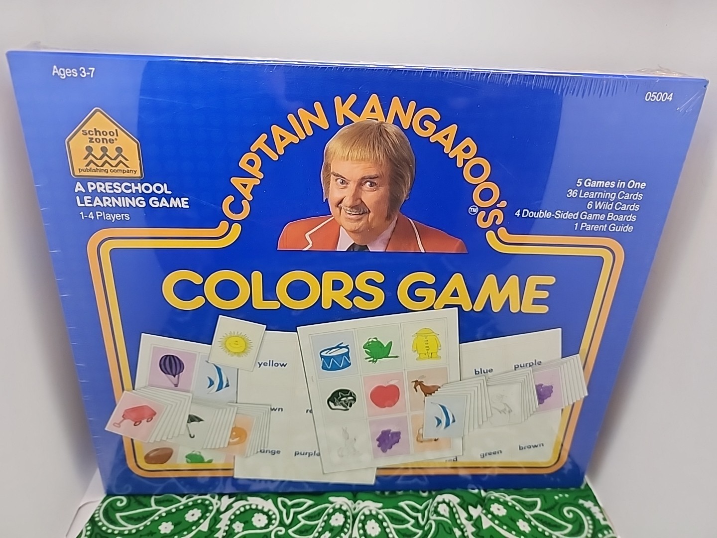 1987 Captain Kangaroo School Zone Colors Game, Brand New/Sealed. Preschool Learn