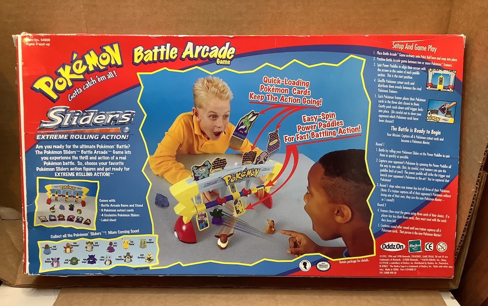 VTG Pokemon Battle Arcade Sliders Extreme Rolling Action Game CIB Nintendo 2000
