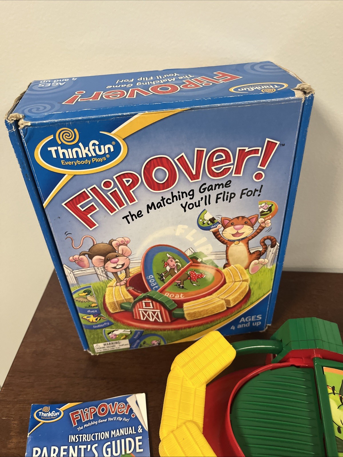 Think Fun Flip Over Game 2009 Educational Animals Words OT/PT Teaching Complete
