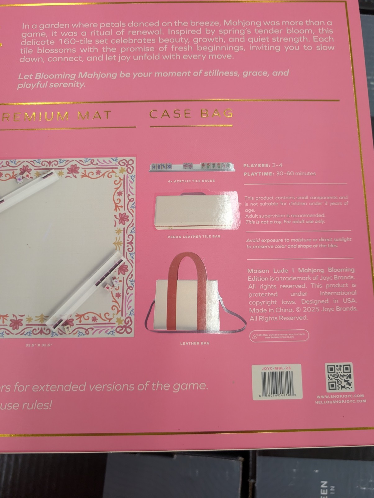 Maison Lude Deluxe Acrylic Mahjong Starter Kit, Blooming Edition