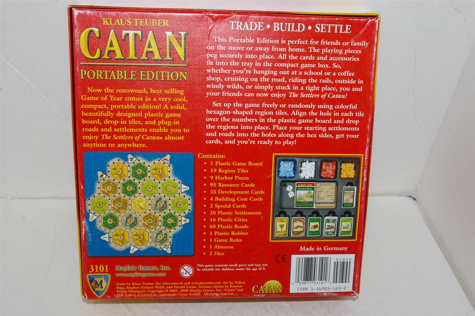 The Settlers of Catan Portable Edition Mayfair Games 3101 Complete