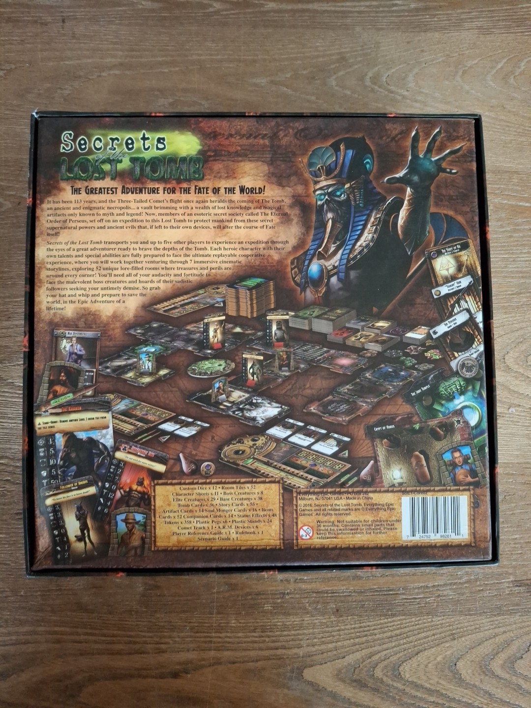Everything Epic Boardgame Secrets of the Lost Tomb (2nd Ed) Box EUC 100% Complet
