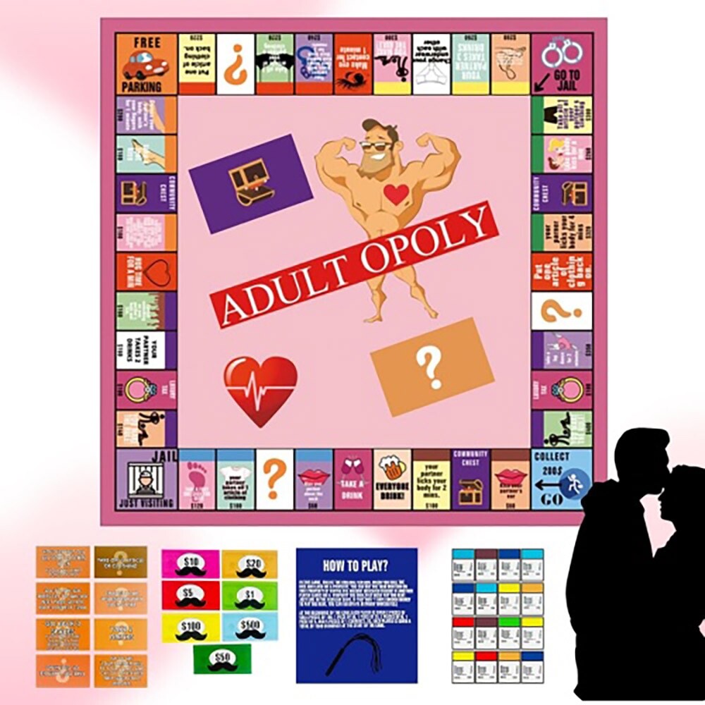 Adult Opoly II Couple Board Game Sex Adult Romance & Love Games for Date Night