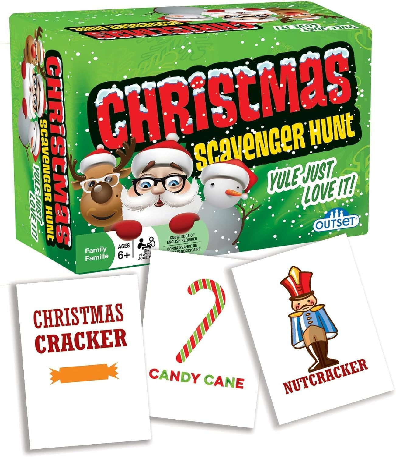 Christmas Scavenger Hunt Game – Includes 220 Cards with Holiday Themed Objects F