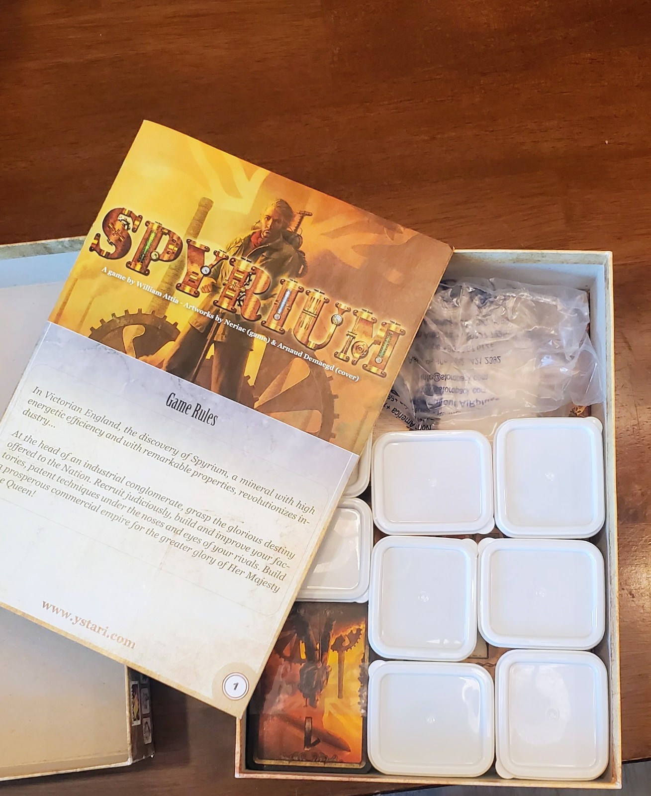 SPYRIUM Board Game 2013 Steampunk Strategy Games Complete with special cases