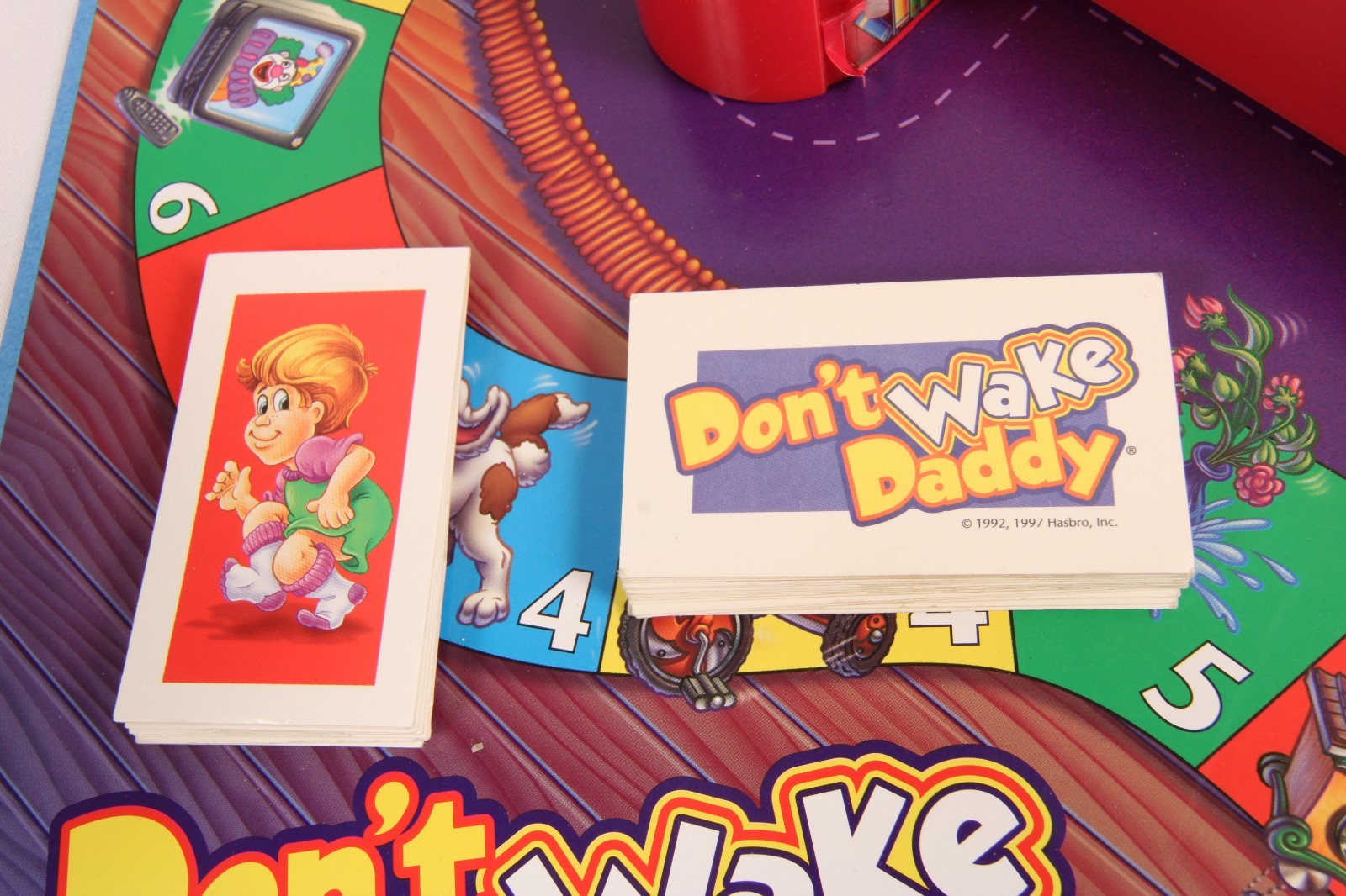 Hasbro Don’t Wake Daddy Alarm Clock Game Untested Only 2 Player Card Holders