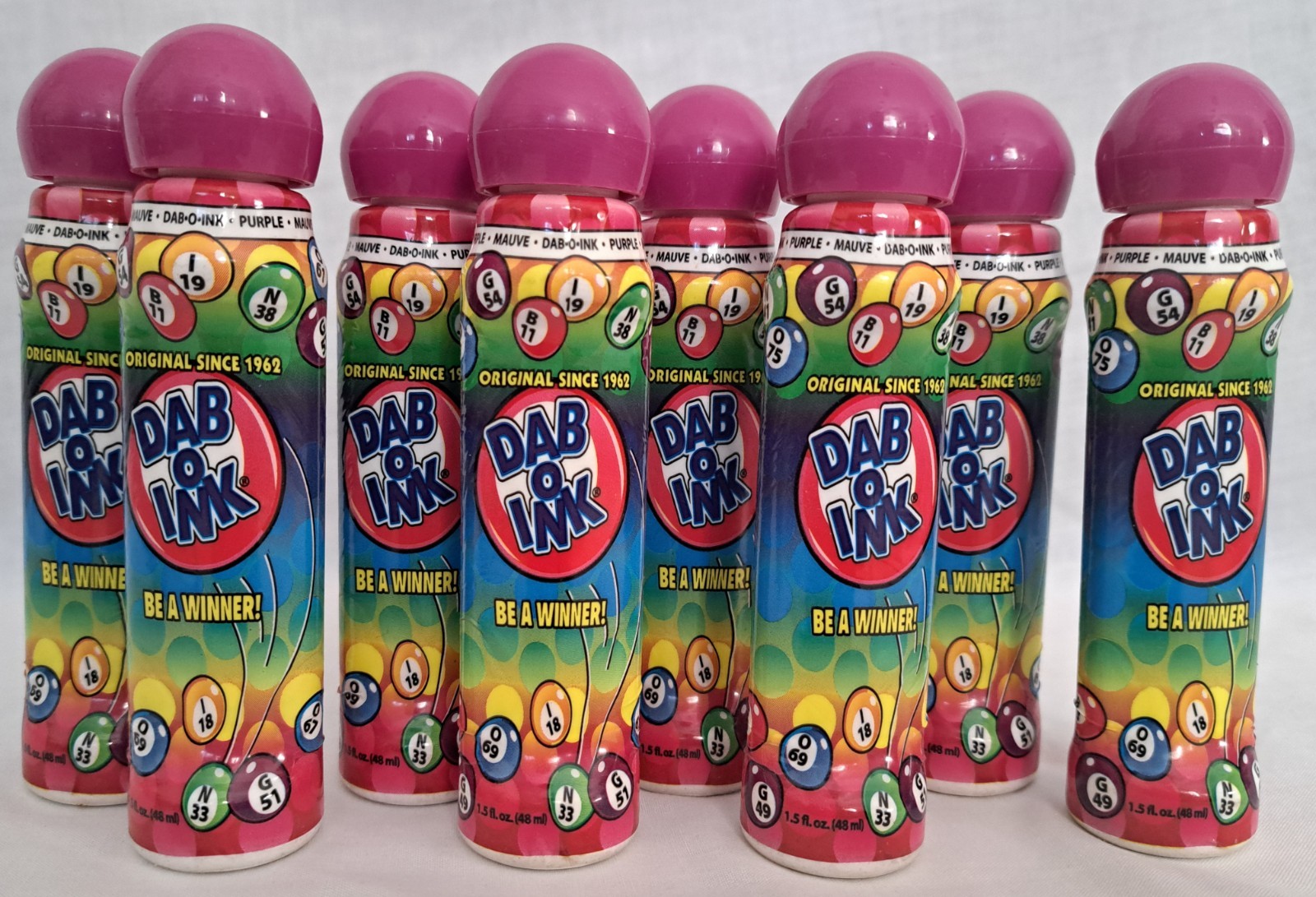 Dab-O-Ink Bingo Marker Daubers / Dabbers Card Marker Purple 1.5 oz Made in USA
