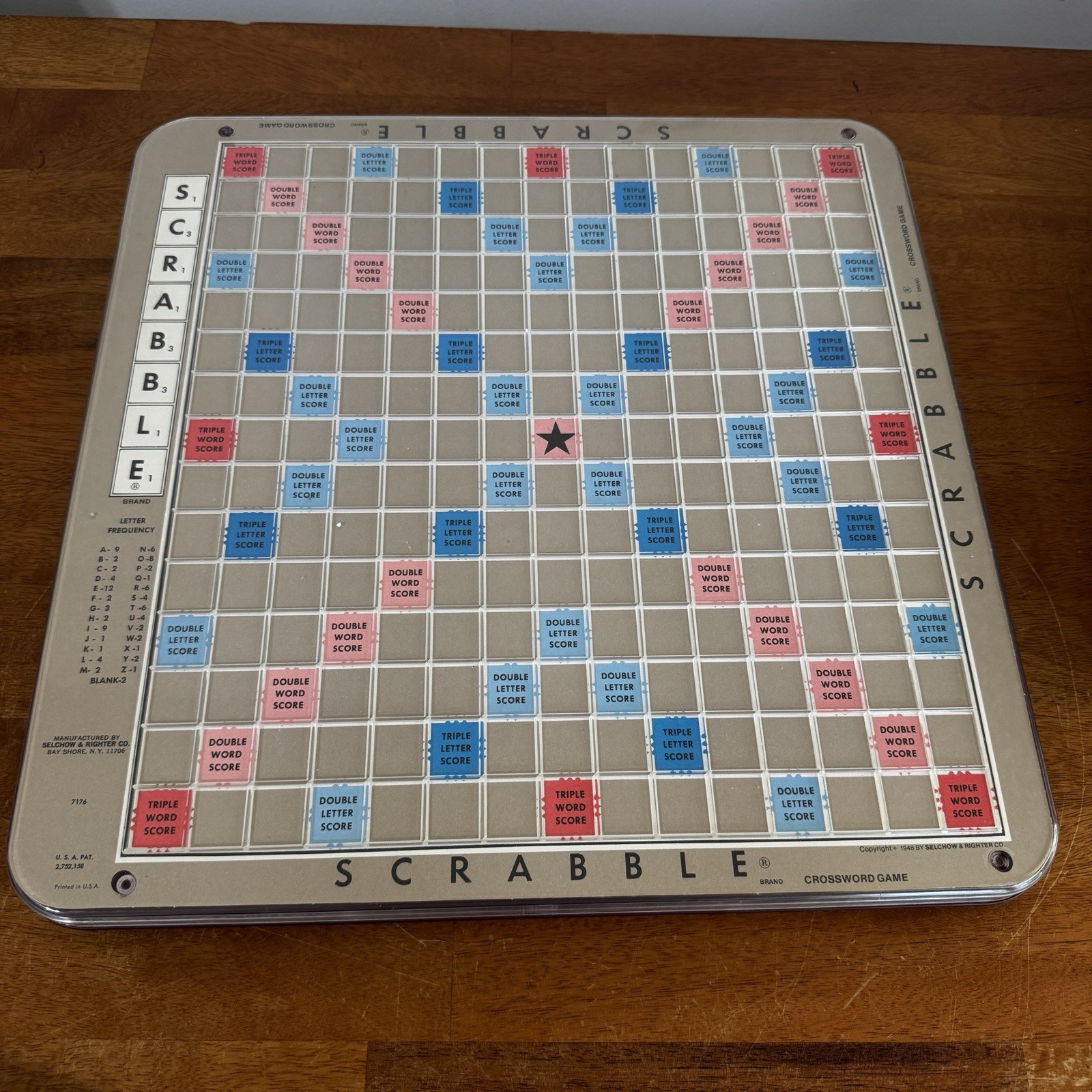 Scrabble Crossword Game – Deluxe Edition – Selchow & Righter – 1977 – Complete