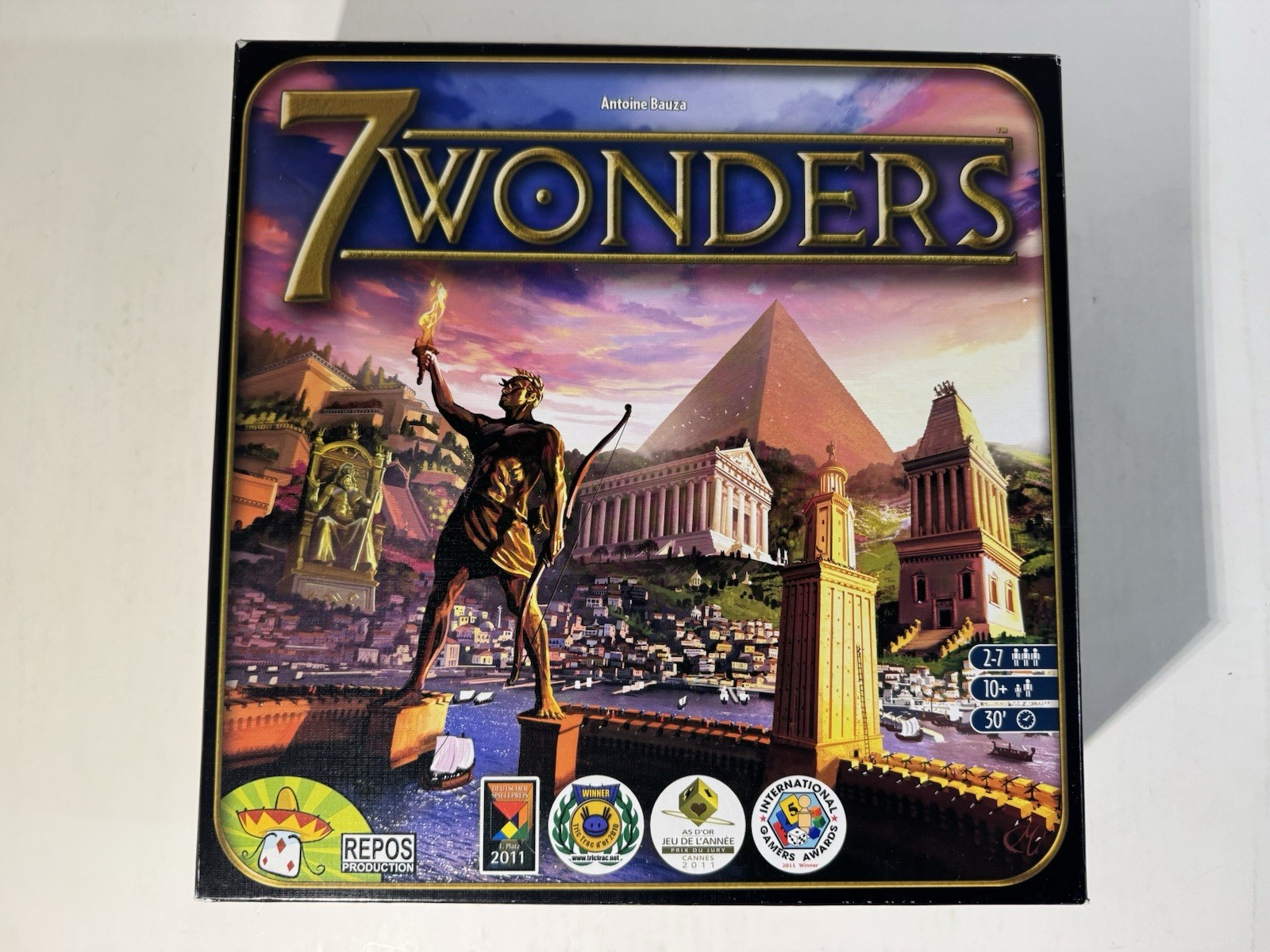 7 Wonders Board Game 2011 Repos Productions Antoine Bauza New Open Box