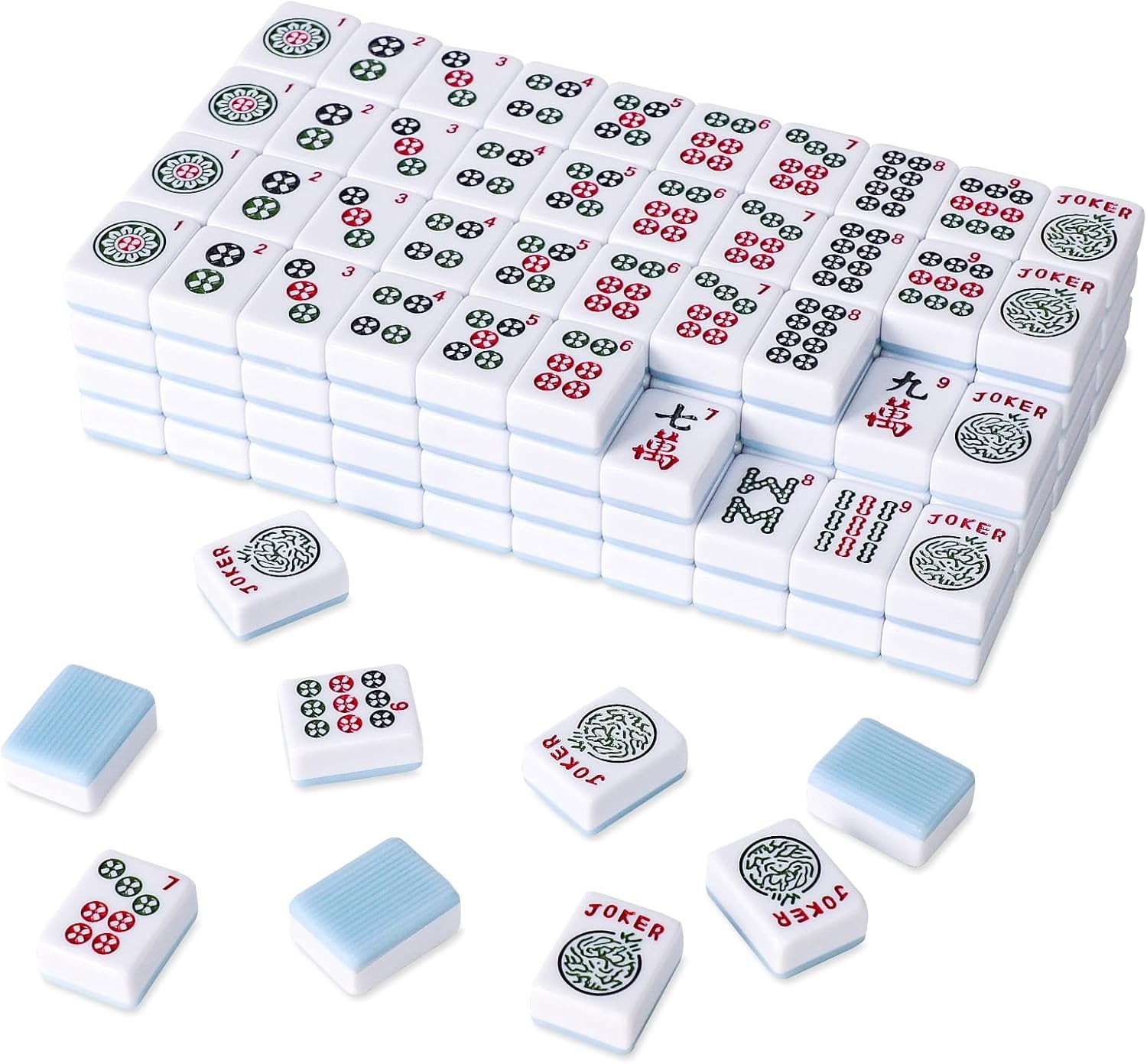 American Mahjong Tile Set 166 Blue Tiles 1.2 Inch Standard Size Only