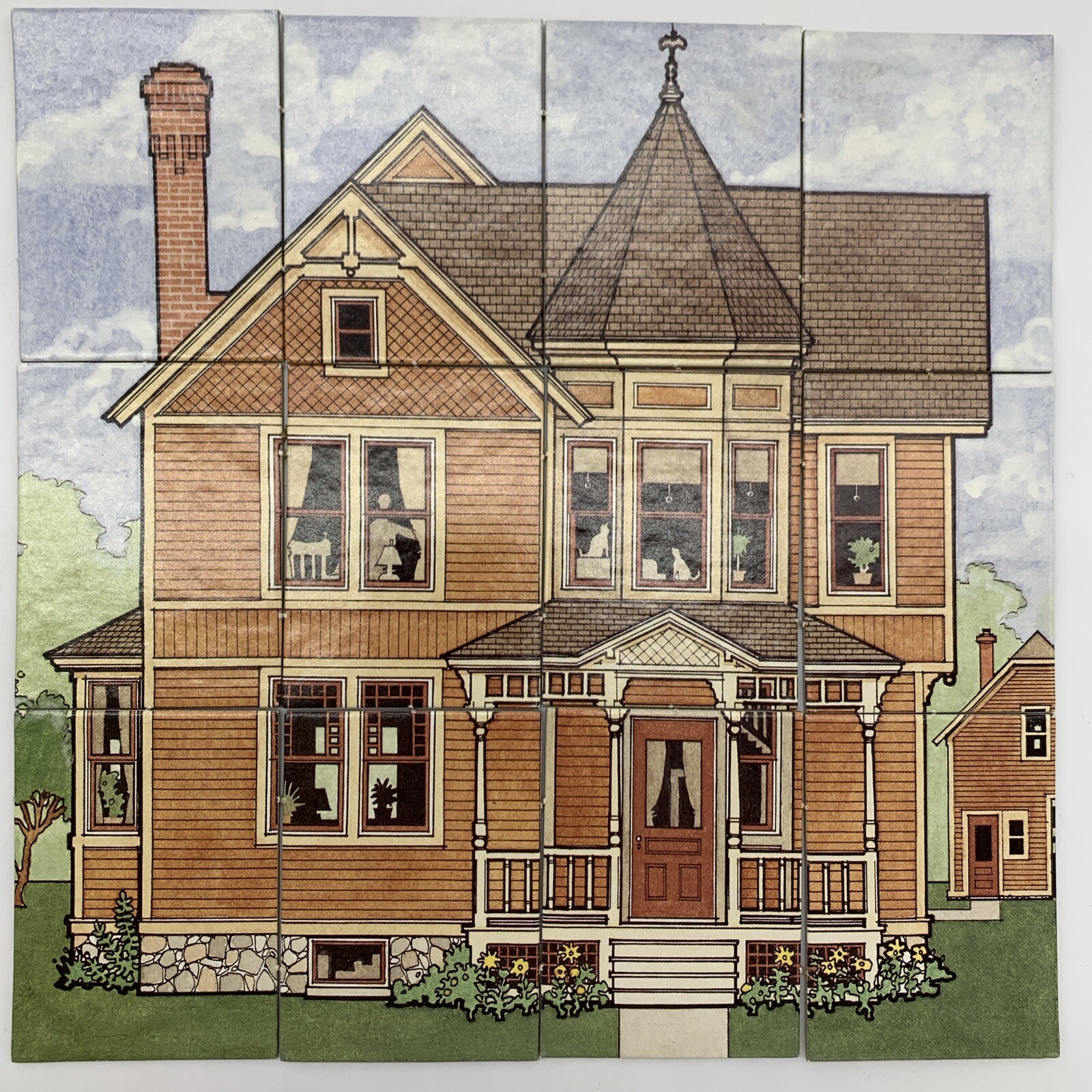 Aristoplay Good Old Houses Puzzle Game Historic American Architecture Styles VTG