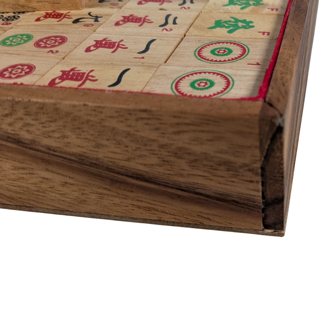 Thai Thailand Wooden Rainwood Mah Jong Set Fair Trade