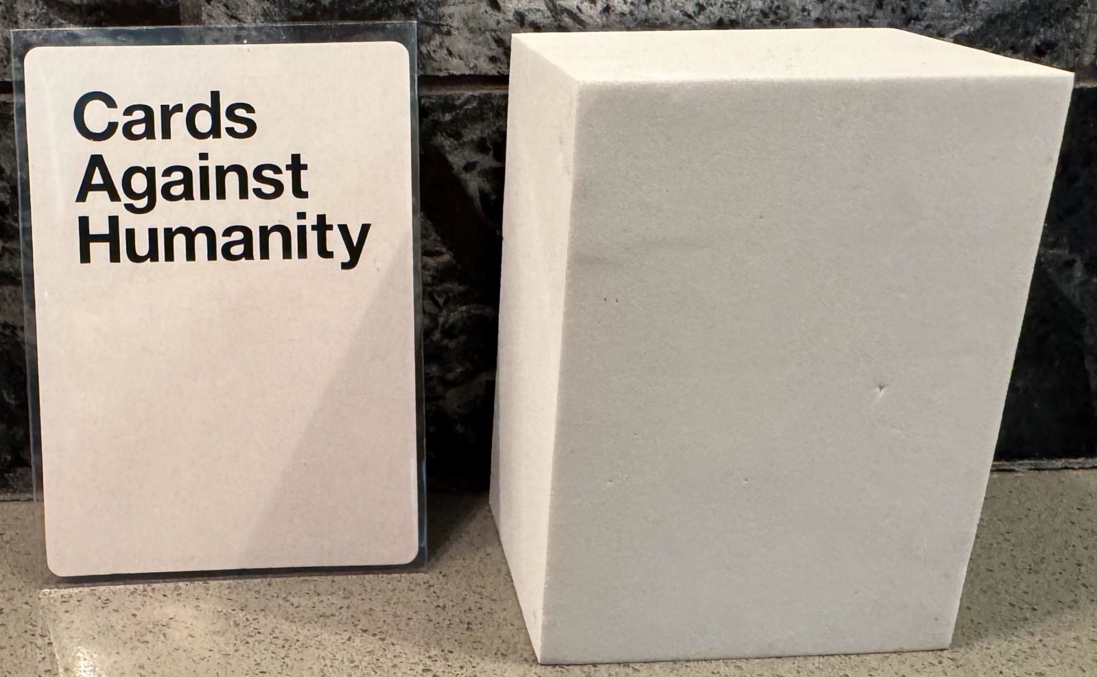 Cards Against Humanity “Biggest Blackest Dick” Card MINT w/ Nutrition Facts Foam