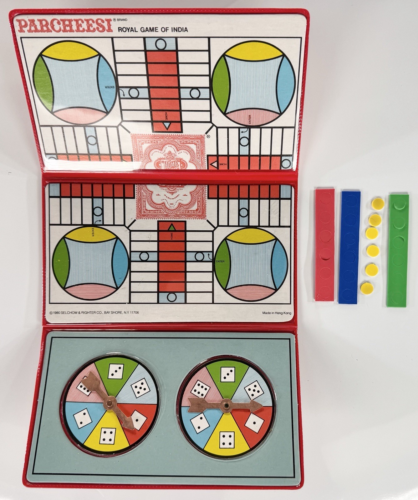 1980 Pocket Edition Parcheesi Royal Game Of India Complete w/ Box & Instructions