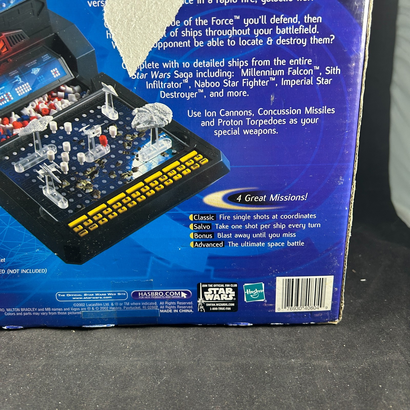 2002 STAR WARS ELECTRONIC BATTLESHIP MILTON BRADLEY BOARD GAME IN ORIGINAL BOX