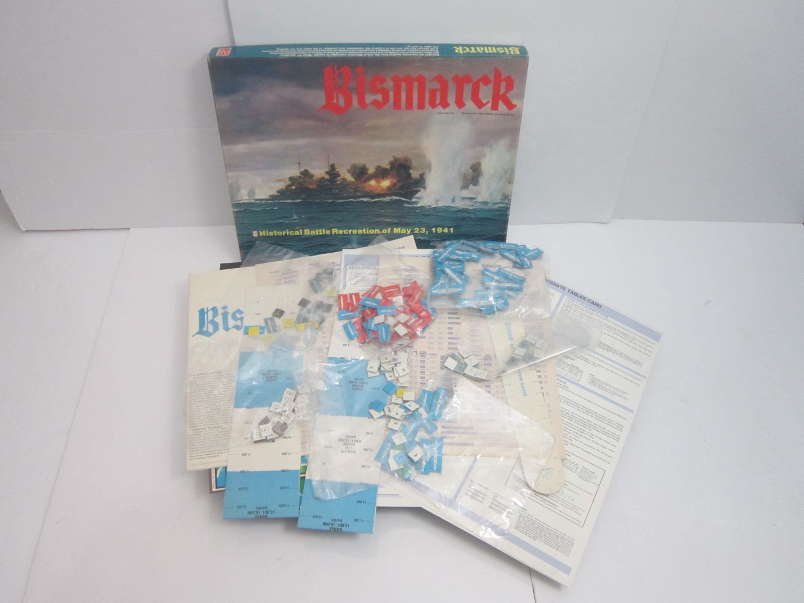 Lot 5 Avalon Hill Games Victory Pacific Luftwaffe Bismarck War At Sea Kriegspiel