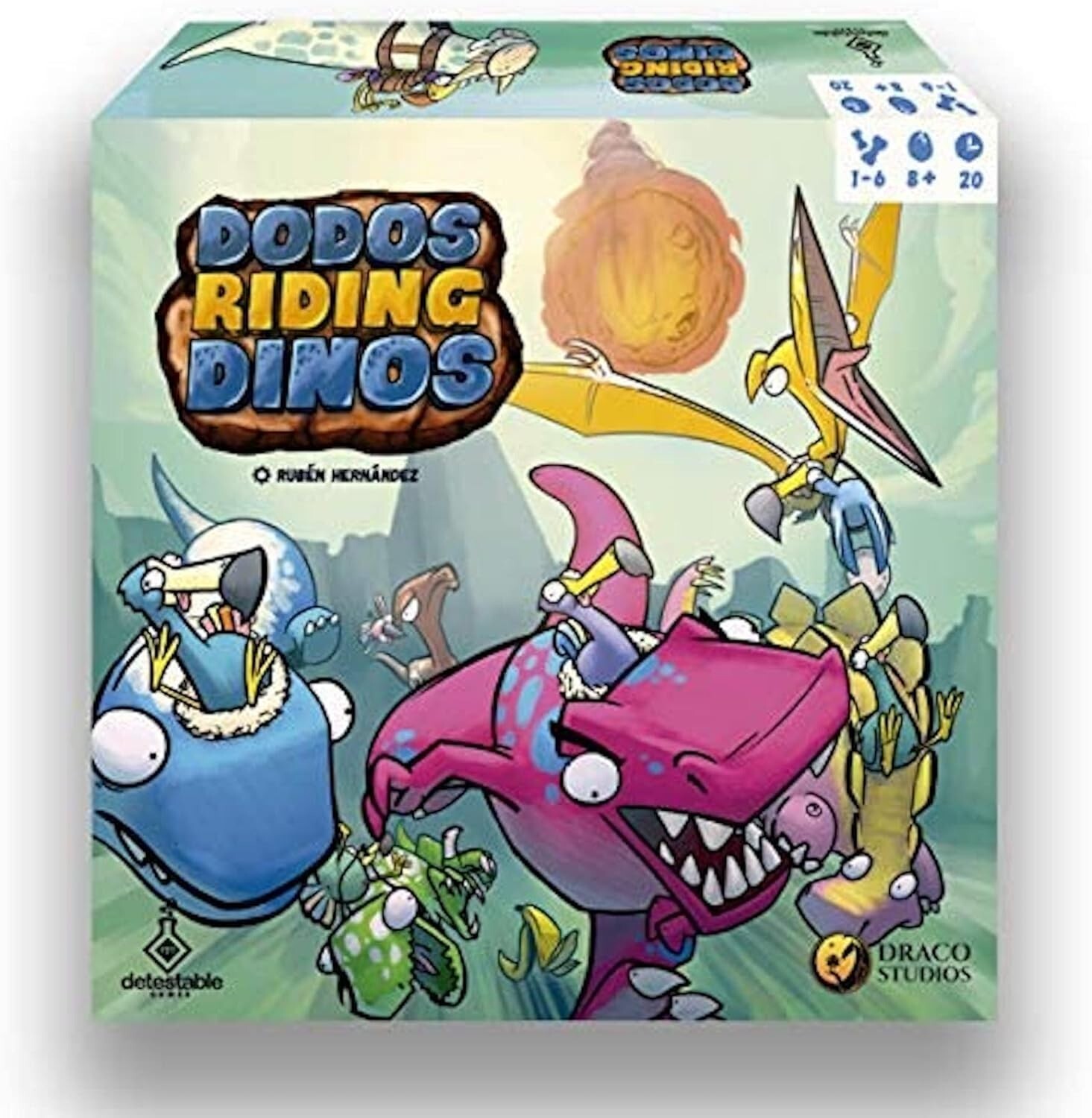 Dodos Riding Dinos Board Game KICKSTARTER (1-6 Player) New 1st Edition Free Ship