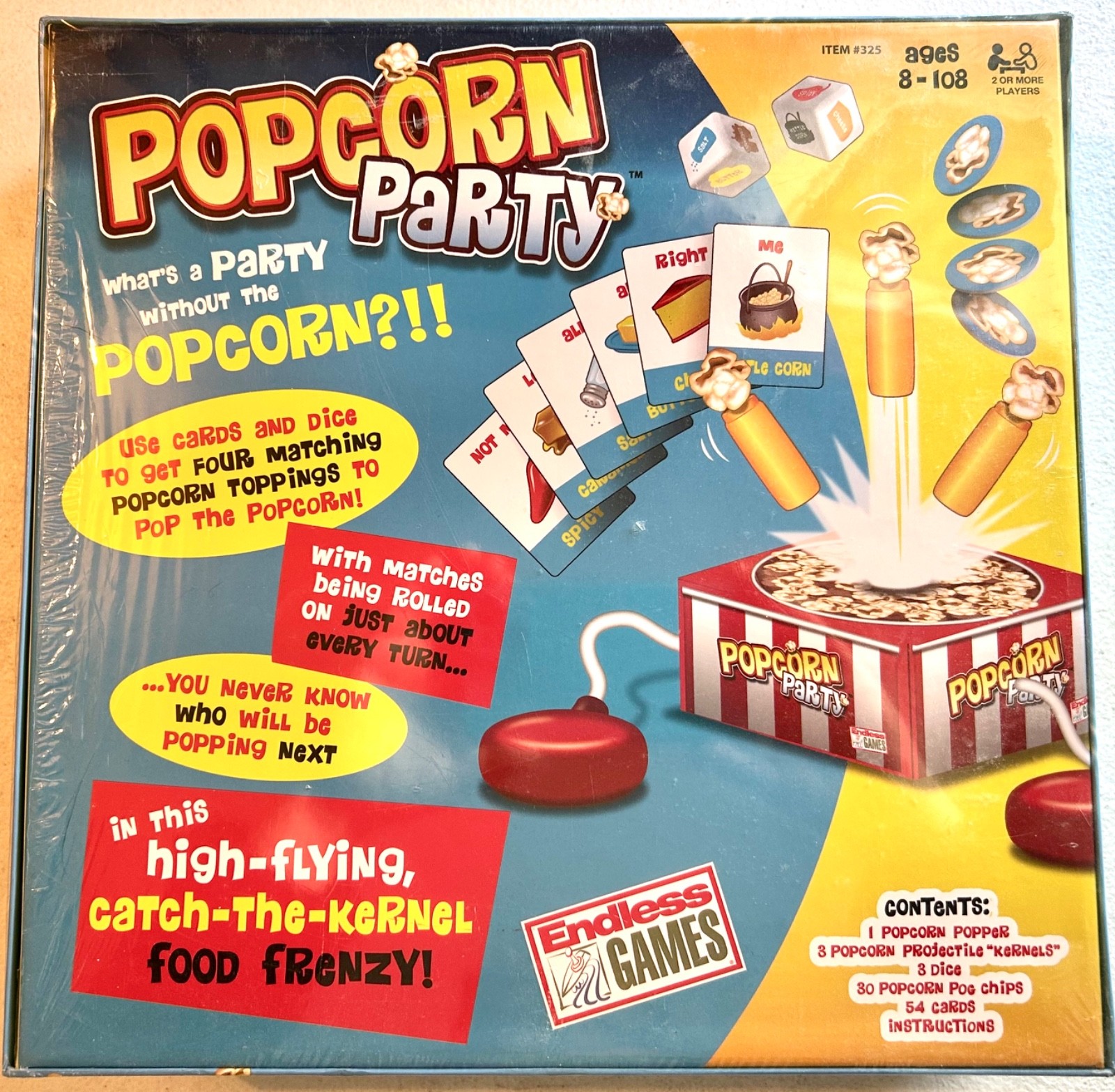 POPCORN PARTY Board Game Family Fun – NEW, SEALED! FAST SHIPPING!