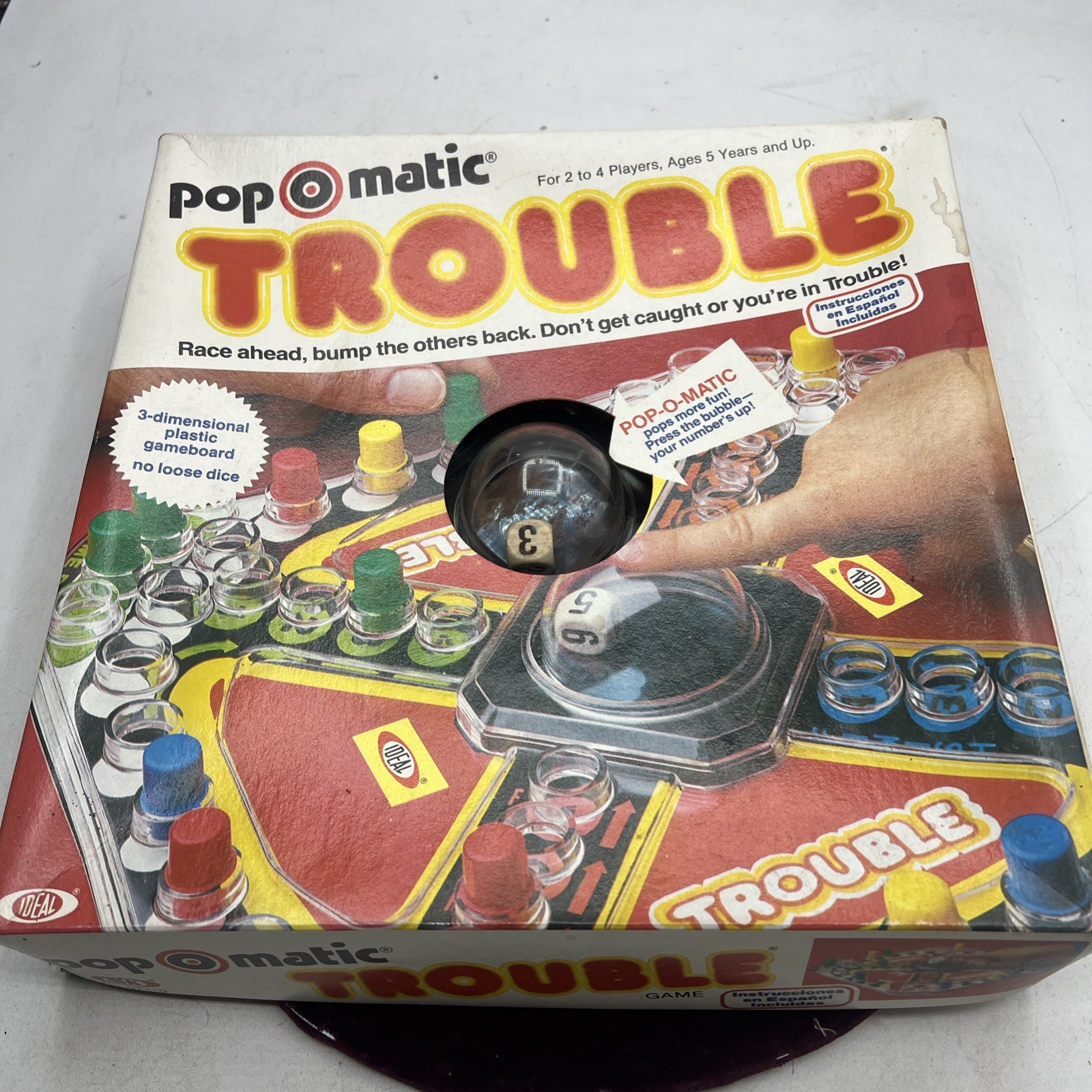 Vintage Gabriel Pop-O-Matic Trouble Game Classic #7310, COMPLETE 1977 Ideal