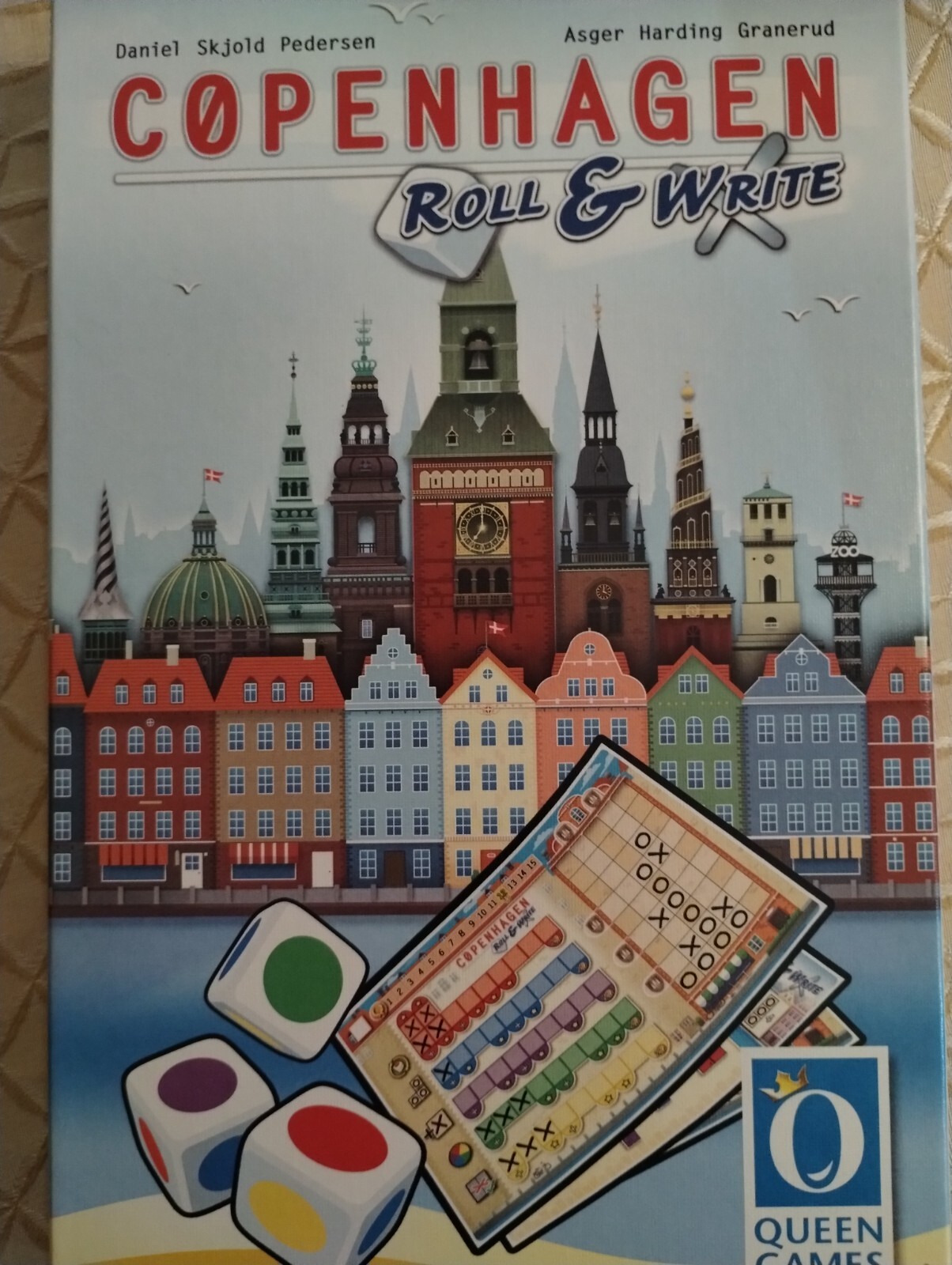 Copenhagen Roll & Write Board Game Queen Games Rare Puzzle Strategy Complete
