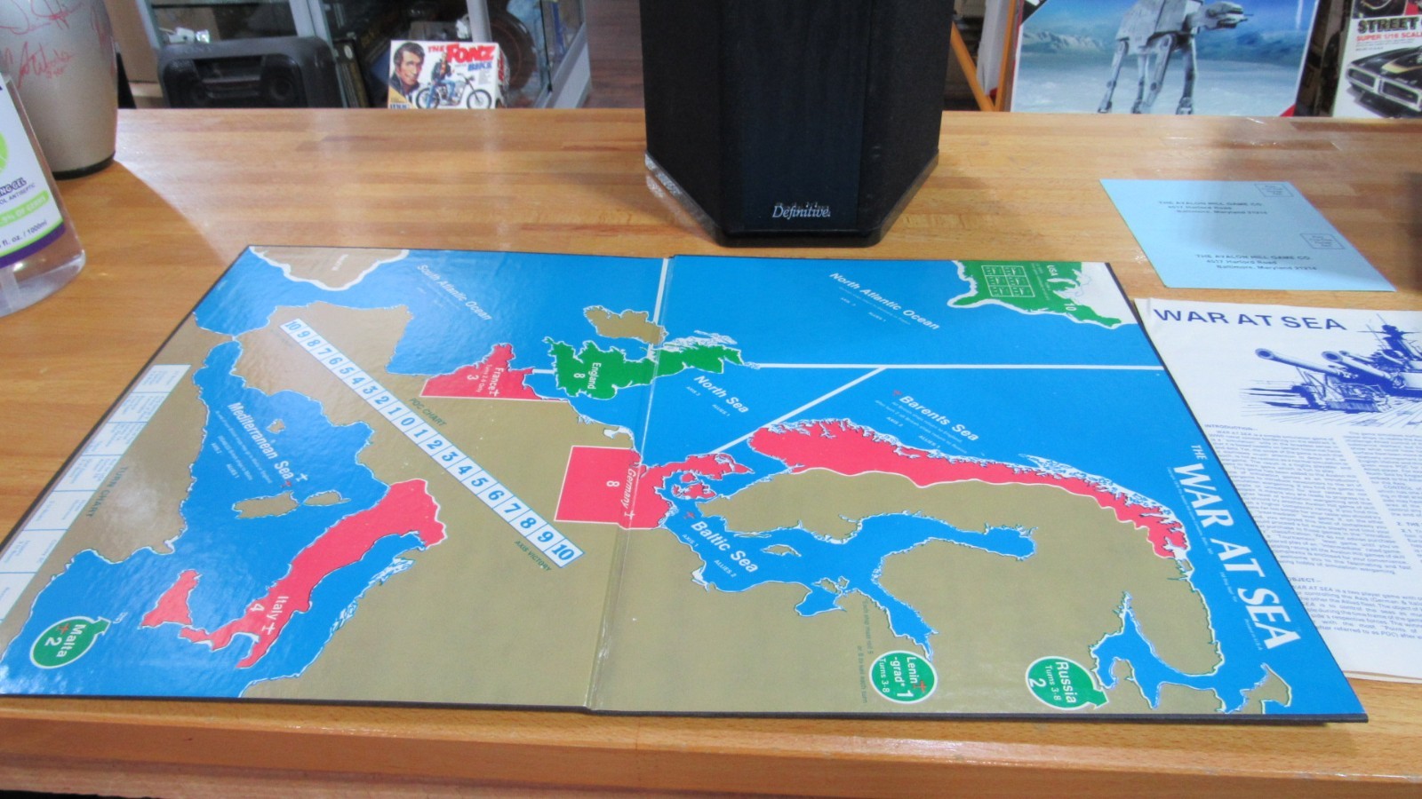 War at Sea AVH 705 1976 Avalon Hill WWII naval strategy board game NICE FR SH