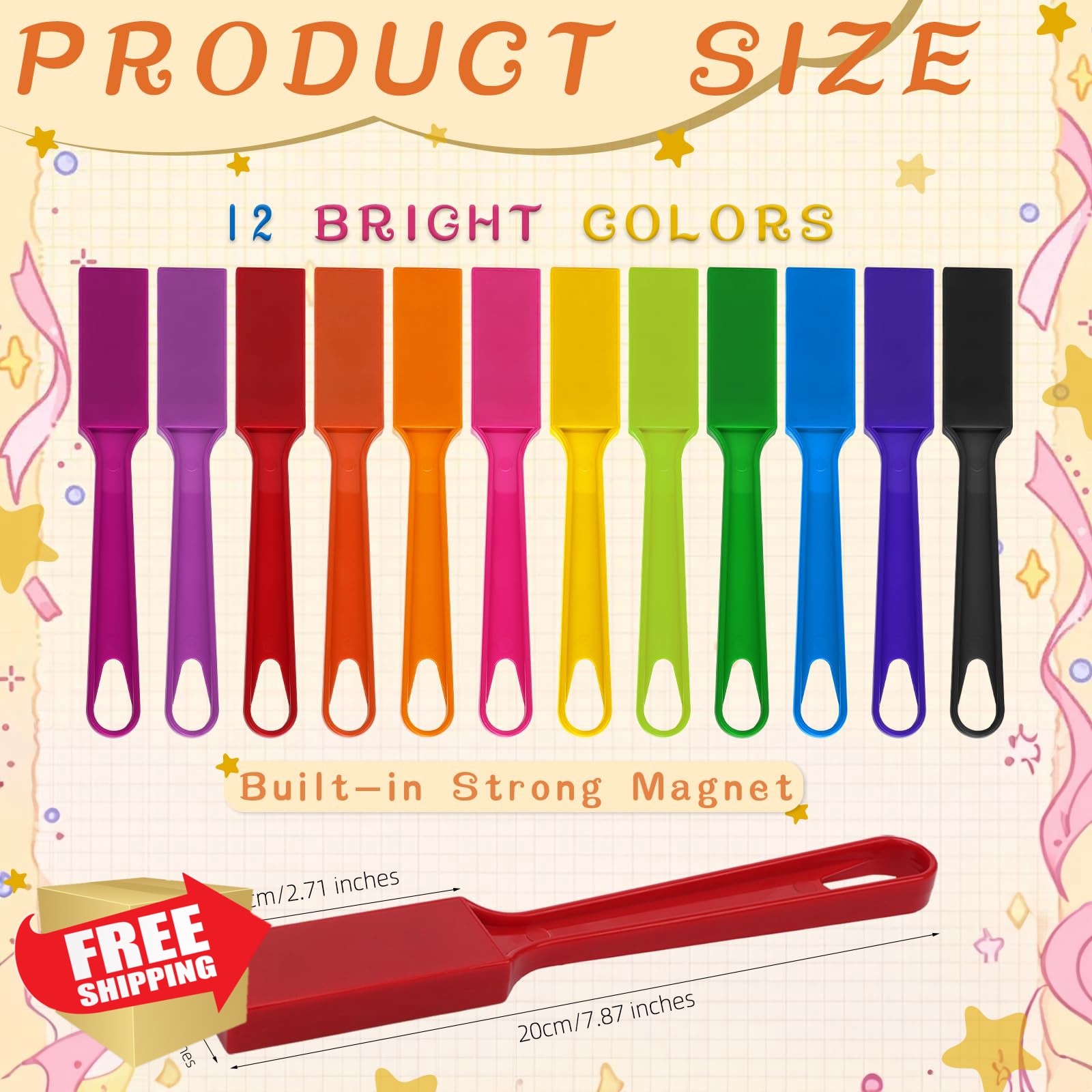 SAYAYA 48 Magnetic Bingo Wands 12 Colors
