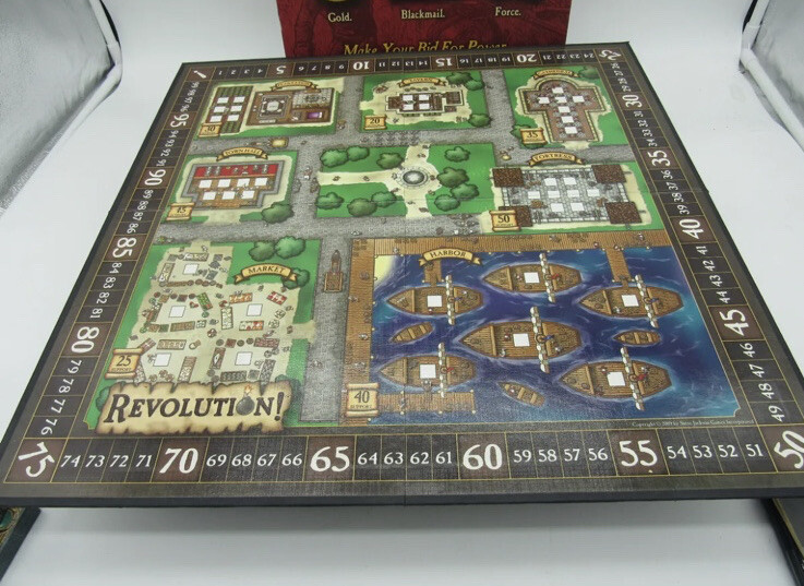 Revolution Board Game Steve Jackson 1st Edition 2nd Printing 100% Complete EUC