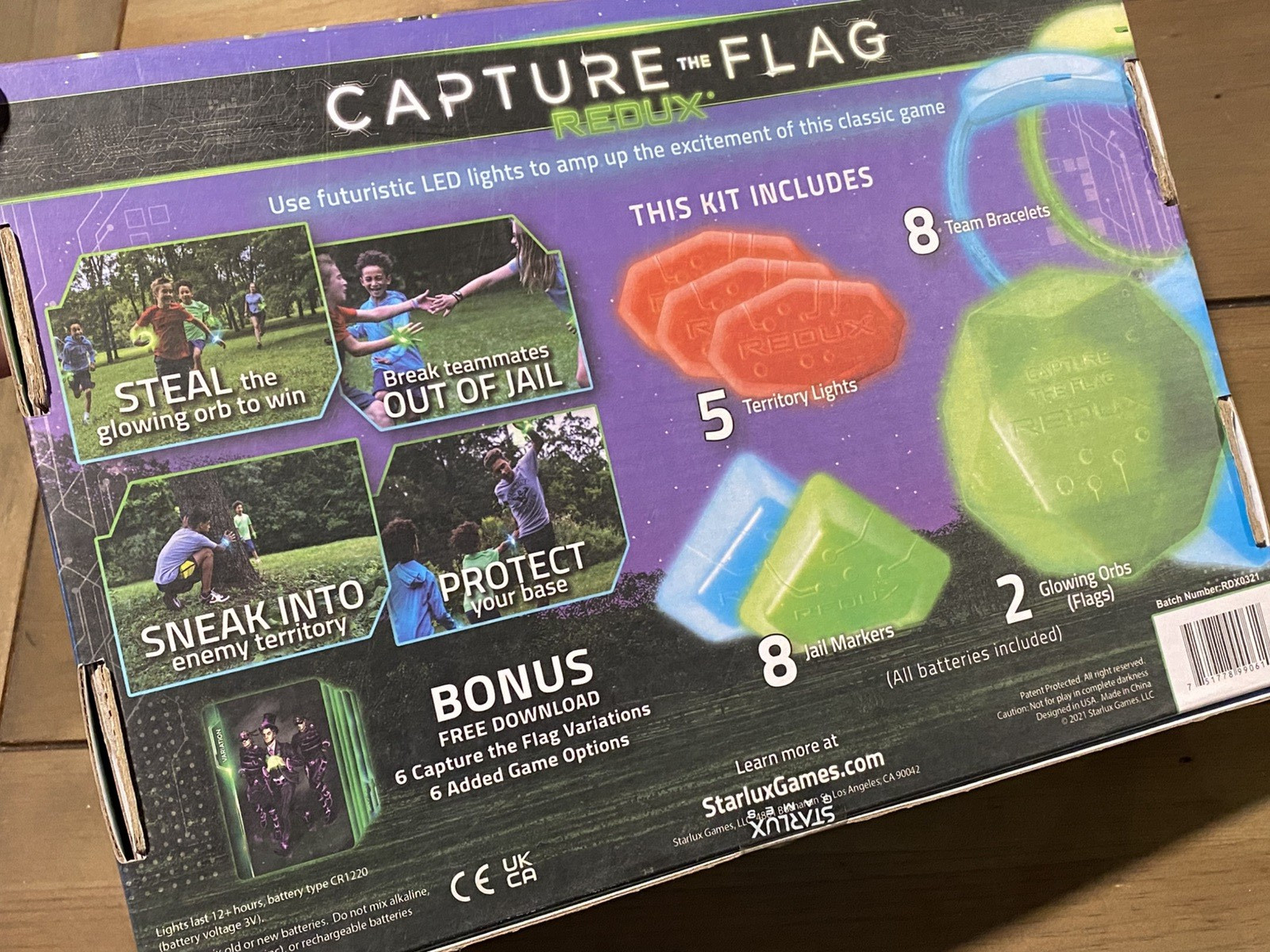 Capture The Flag Game Redux Glow in The Dark Outdoor Game Starlux Games Open Box