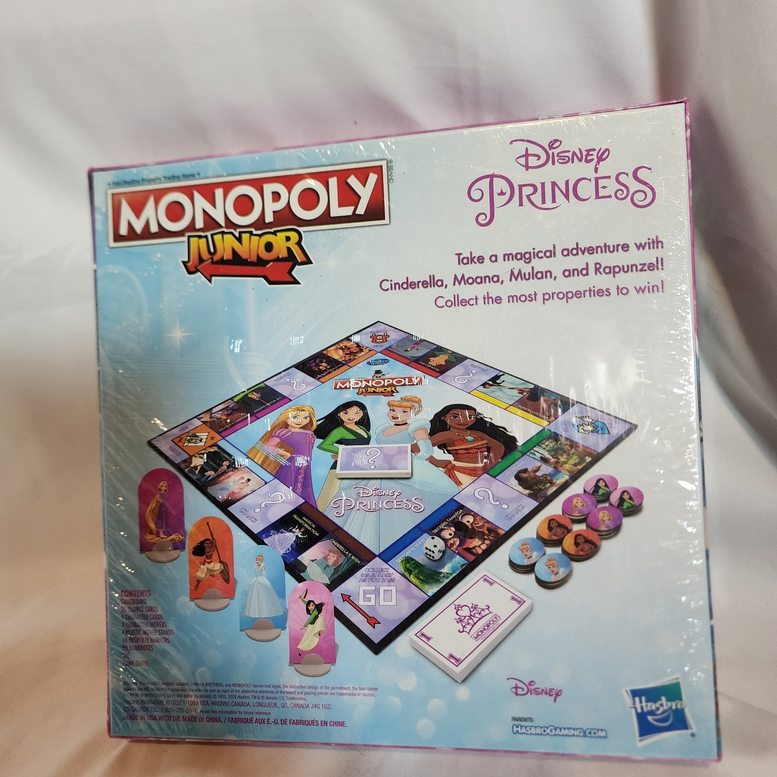 Monopoly Junior Disney Princess SEALED NEW Hasbro Gaming 2020 Moana Mulan