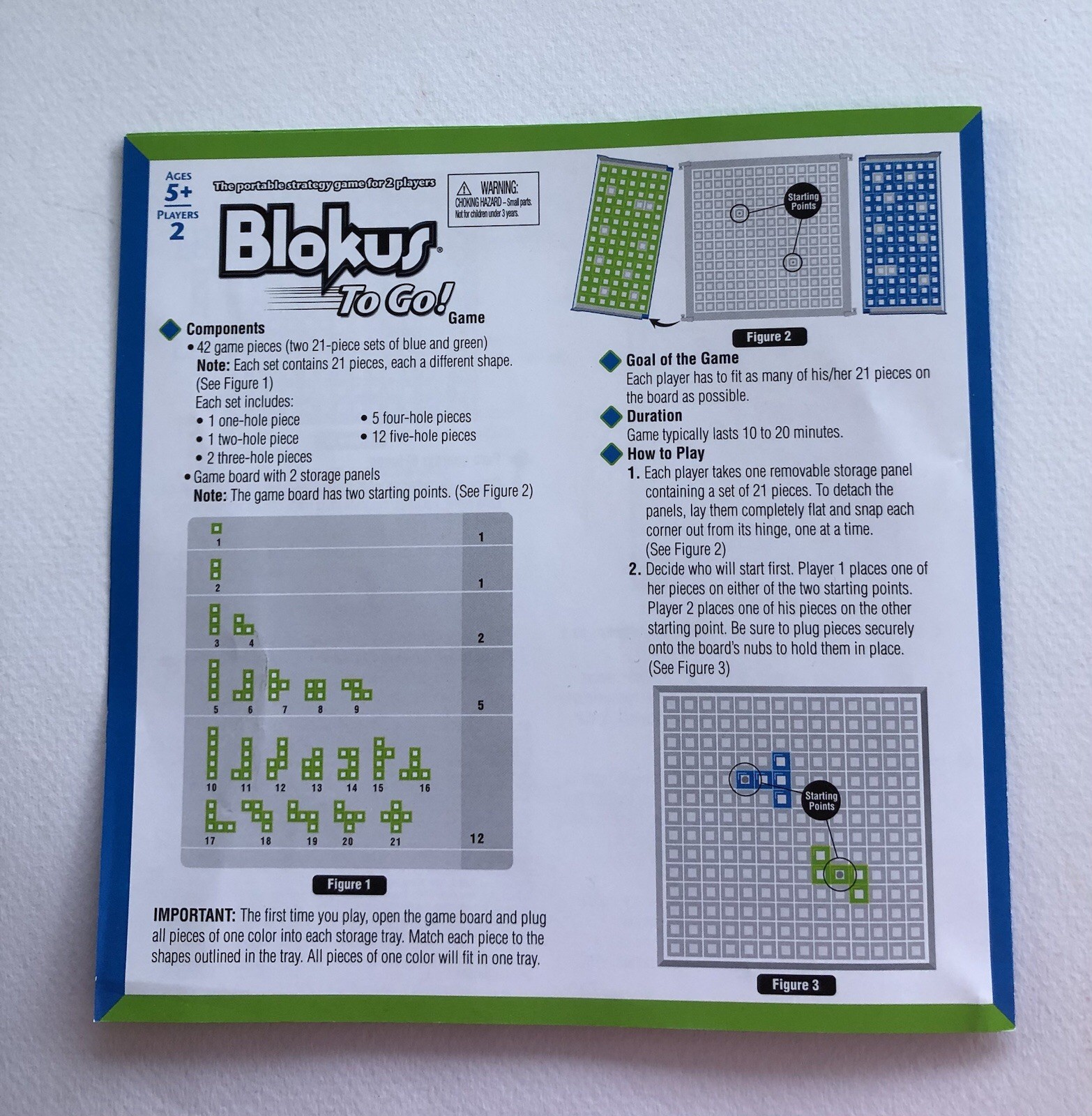 Blokus To Go! For 2 Players COMPLETE Mattel 2009 Storage Trays Travel Strategy