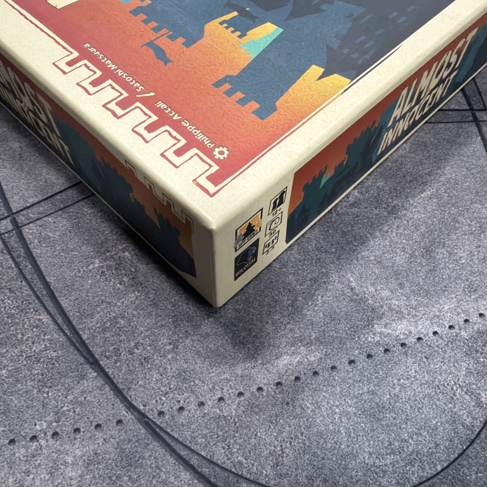 Almost Innocent Board Game Kickstarter Deluxe Edition BFF Kolossal Games Unplaye
