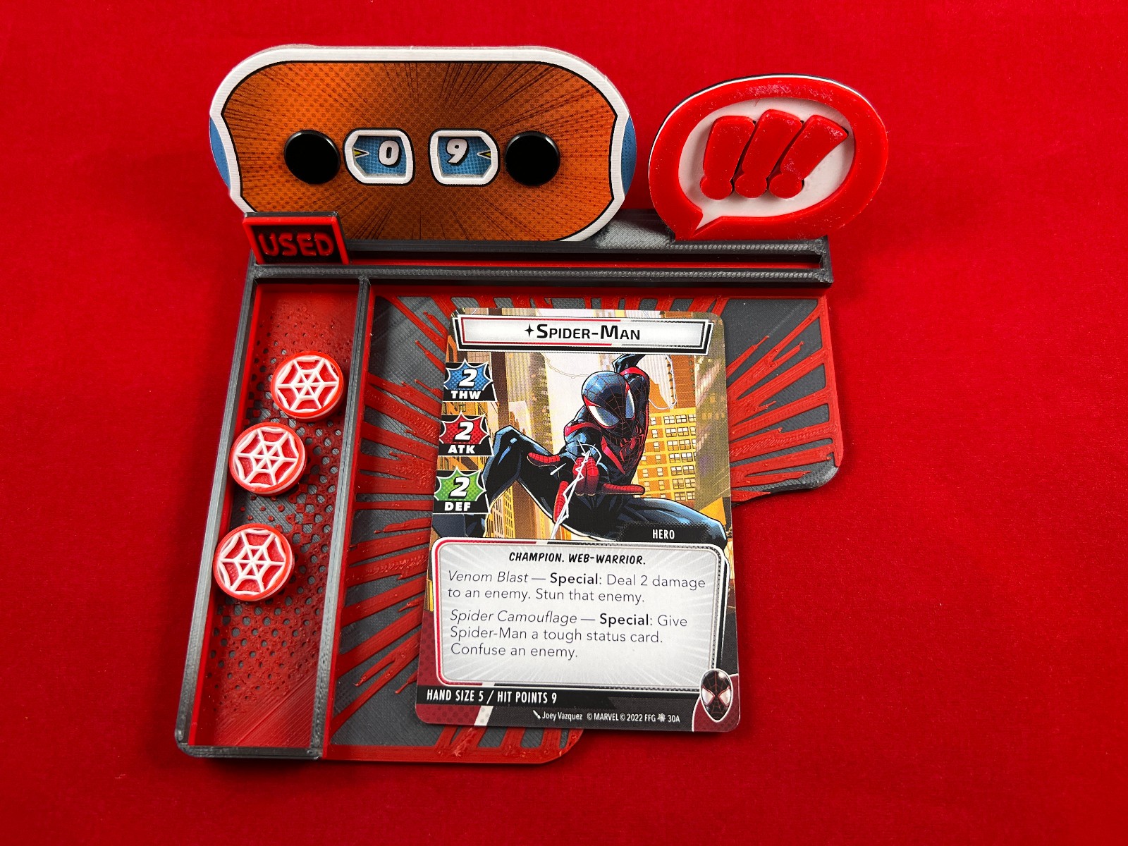 Marvel Champions™ compatible Hero Dashboard/Tray Custom 3D printed
