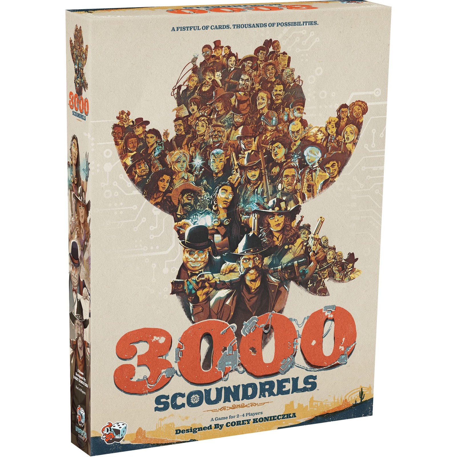 Unexpected Games 3000 Scoundrels Board Game – Wild West Strategy Game for 2-4…
