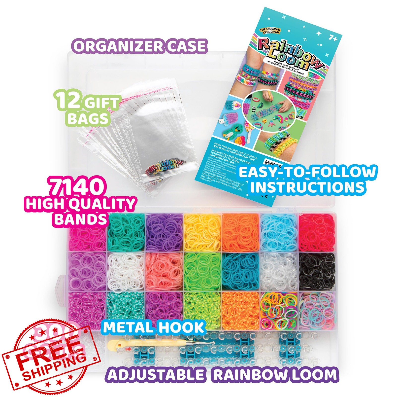 Rainbow Loom MEGA Combo Set 7000+ bands