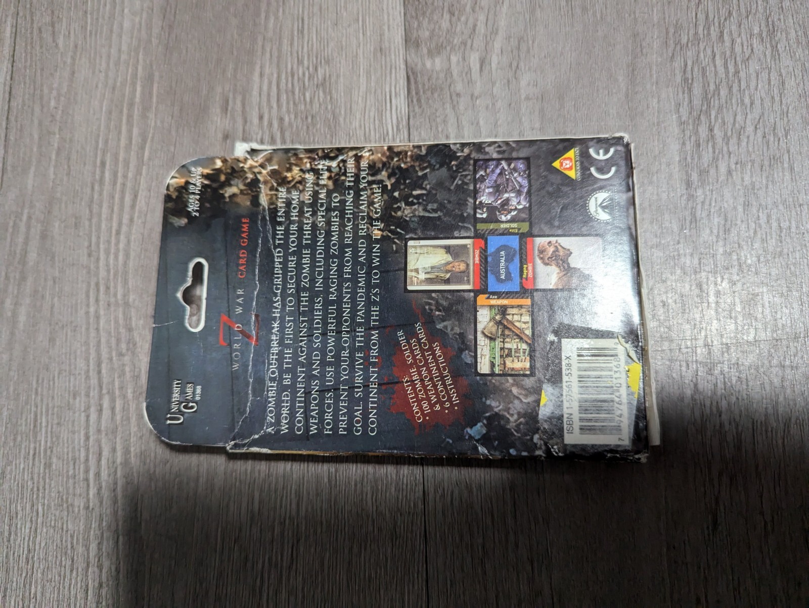 World War Z 2014 Movie Card Game Survive the Deadly Zombie Pandemic Board