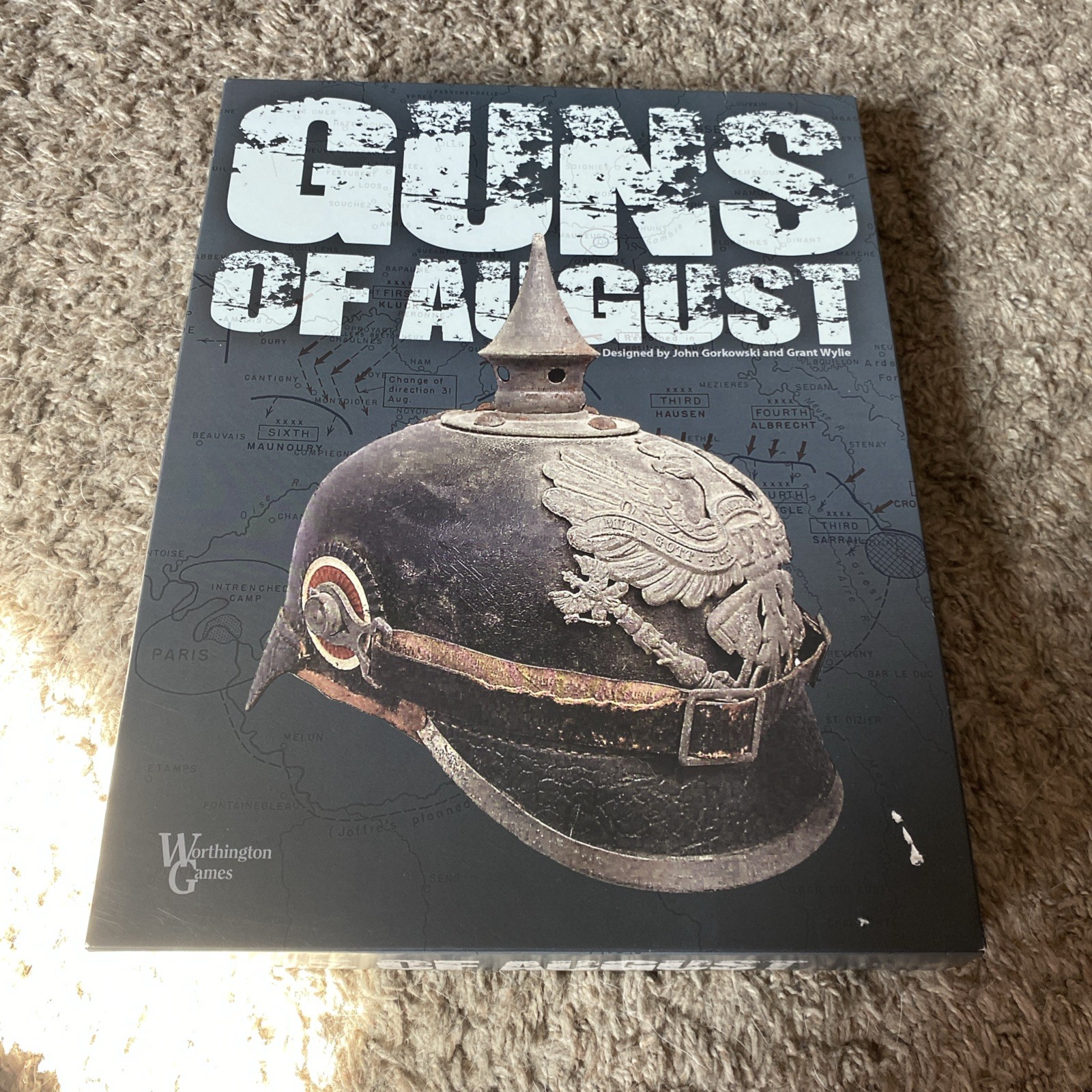 GUNS OF AUGUST War Board Game UNPUNCHED COMPLETE Worthington