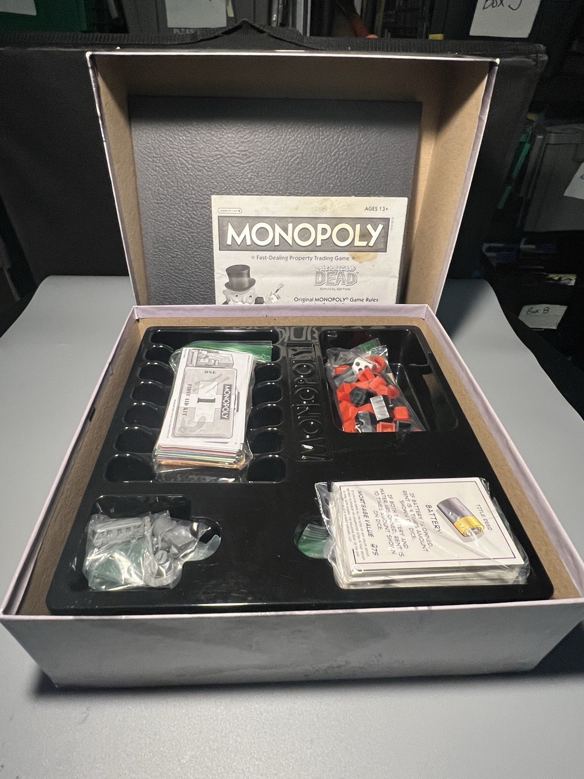Monopoly The Walking Dead Survival Edition (2013) Board Game – 100% Complete!
