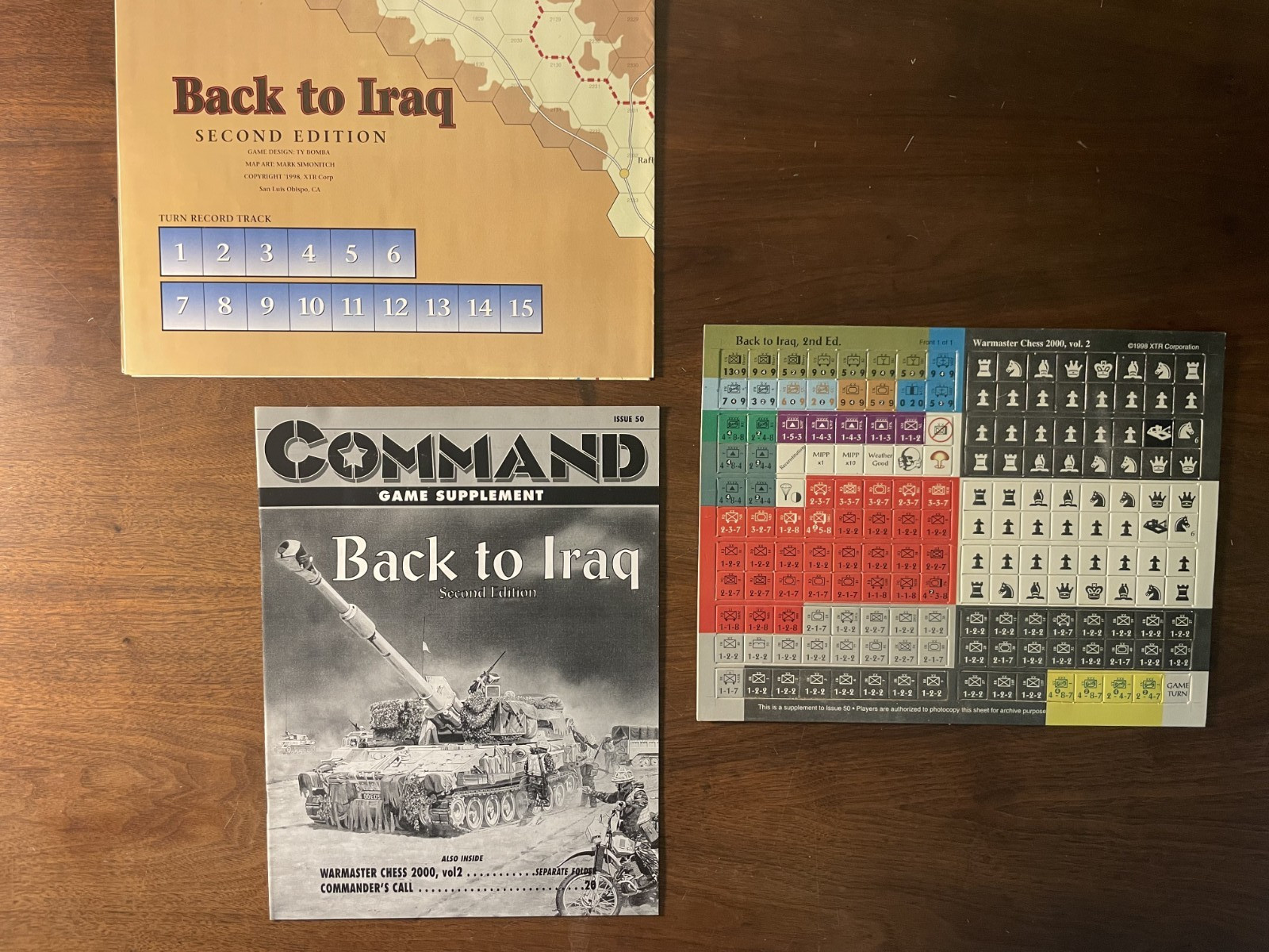 LOT OF 5 Command Magazine Games Issues #50, #51, #52, #53, #54 UNPUNCHED, No Mag