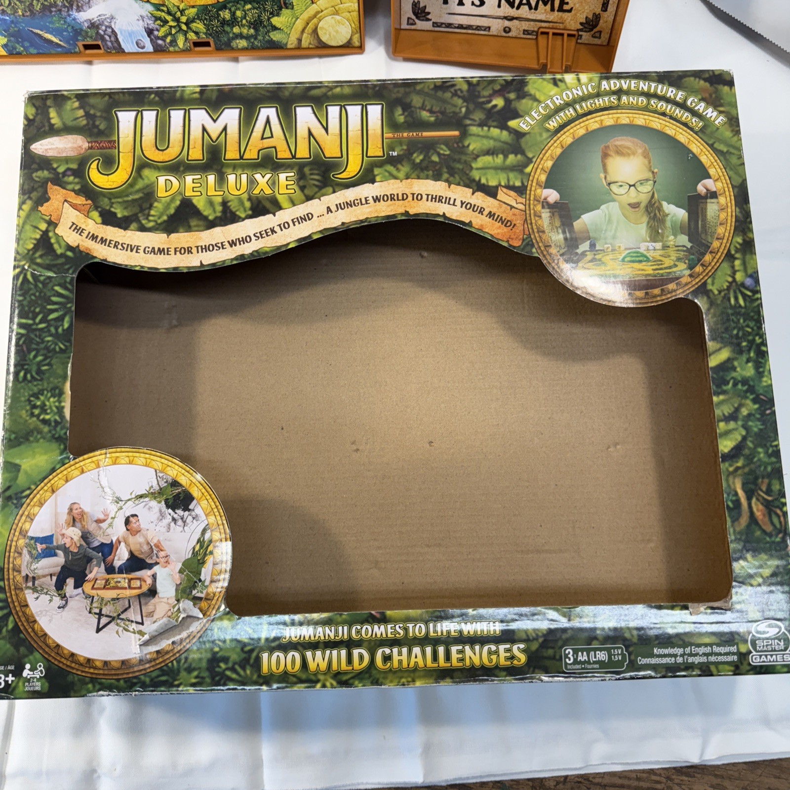 Jumanji Deluxe Replacement Parts Board Instructions Box No Pieces Tested Works