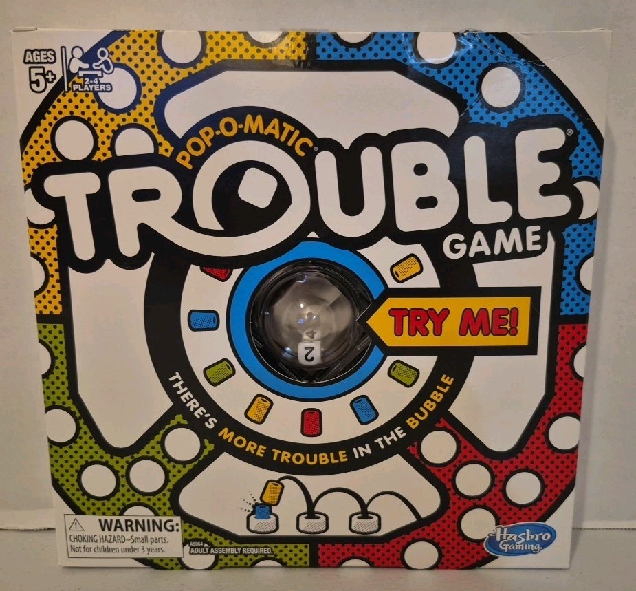 Hasbro Gaming Trouble Board Game Pop-O-Matic Family Game for Kids Ages 5 and Up