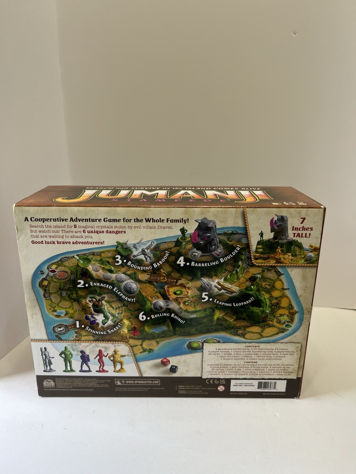 Jumanji Stampede Cooperative Board Game, 3D Adventure Game, Family Game NEW