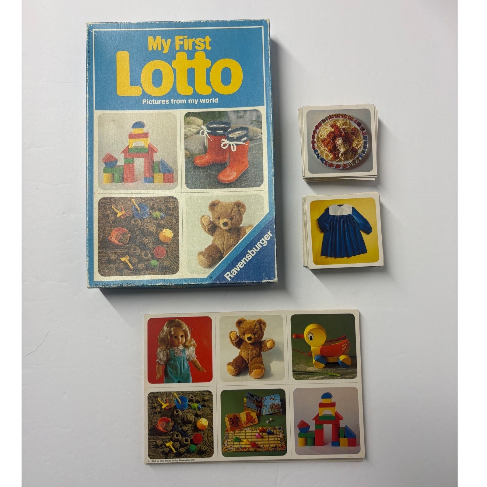 Vintage 1980s Educational Game Lot Alphabet Bingo My First Lotto Shape Of Things