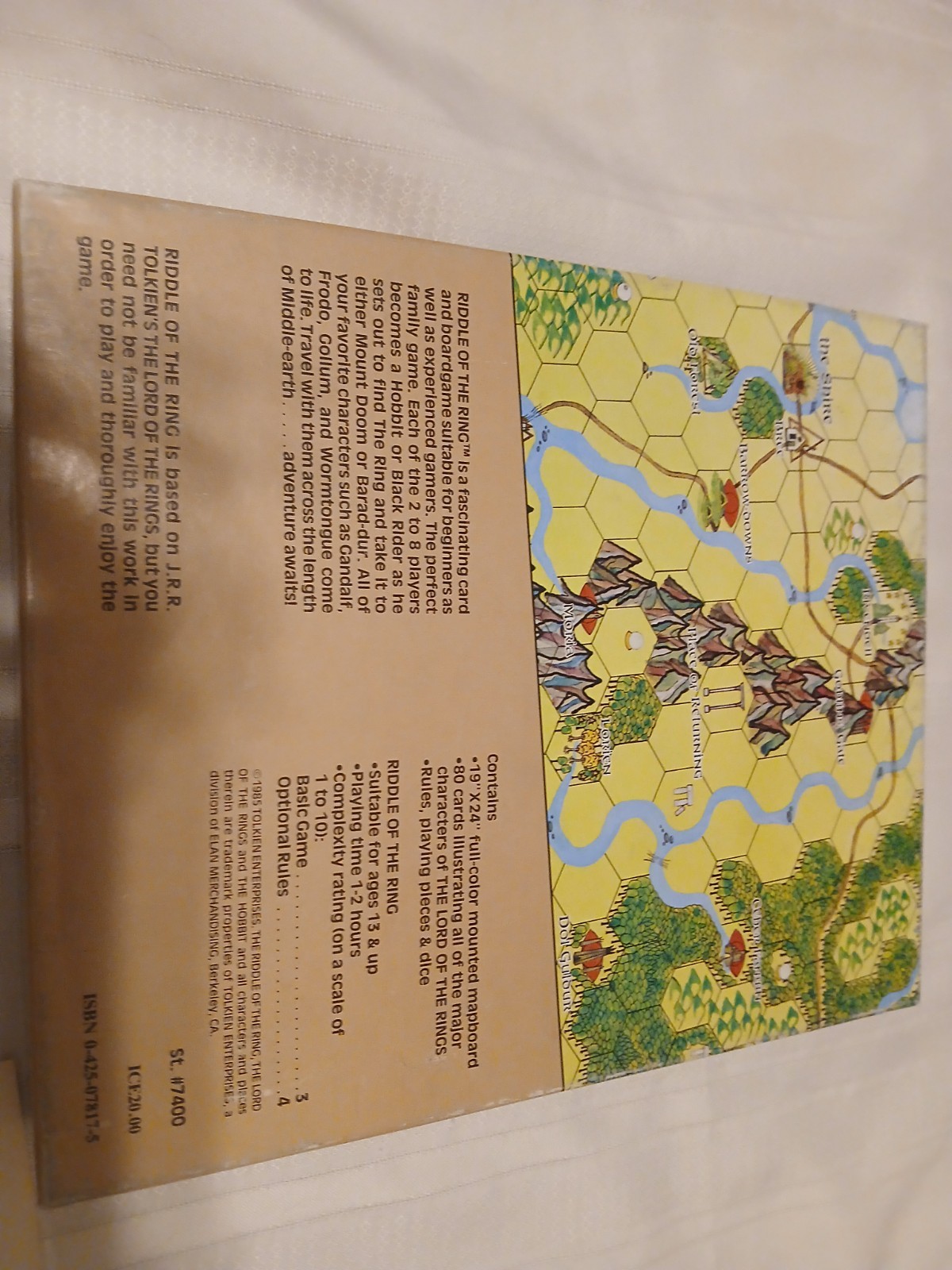 I.C.E. Riddle of the Ring 1985 Lord of the Rings J.R.R. Tolkien Board Game Rare