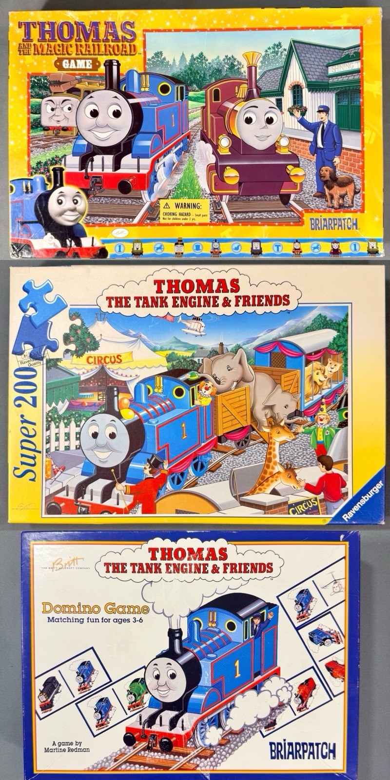 Thomas And The Magic Railroad Game, Dominos, Super 200 Puzzle. All 100% Complete
